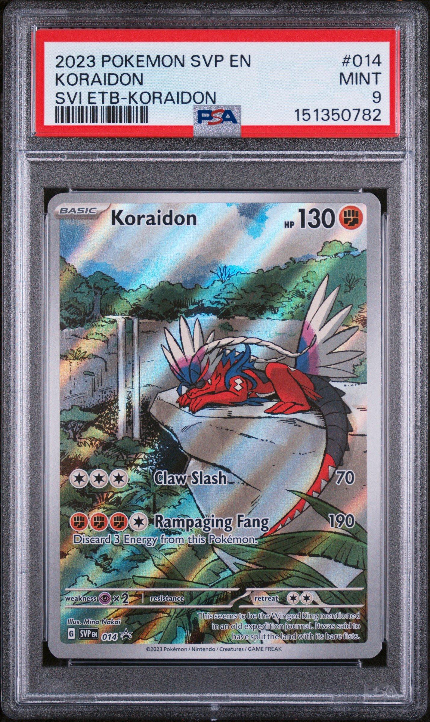 2023 Pokemon Svp En-sv Black Star Promo 014 Koraidon Scarlet & Violet Elite  Trainer Box-koraidon PSA 9 Graded Card | GameStop