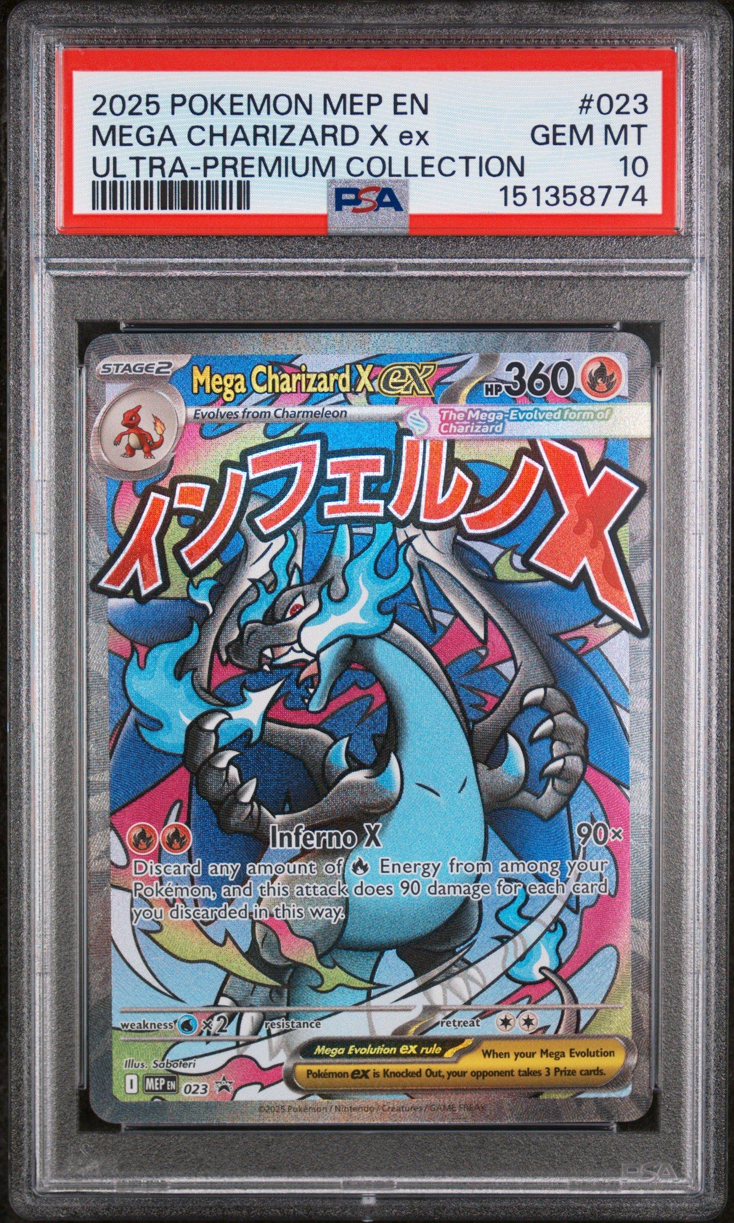 2025 Pokemon Mep En-me Black Star Promo 023 Mega Charizard X Ex