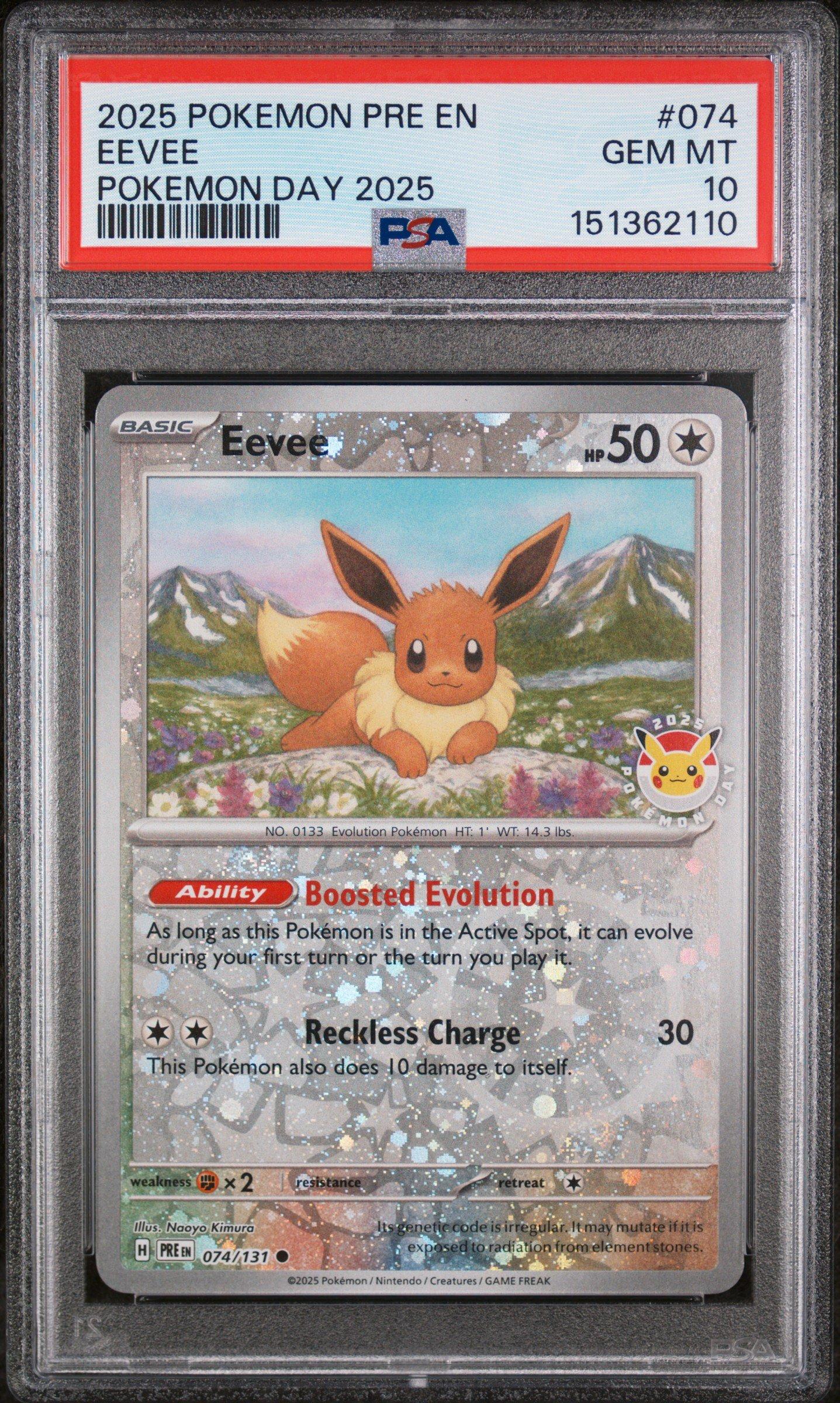 2025 Pokemon Pre En-prismatic Evolutions 074 Eevee Pokemon Day
