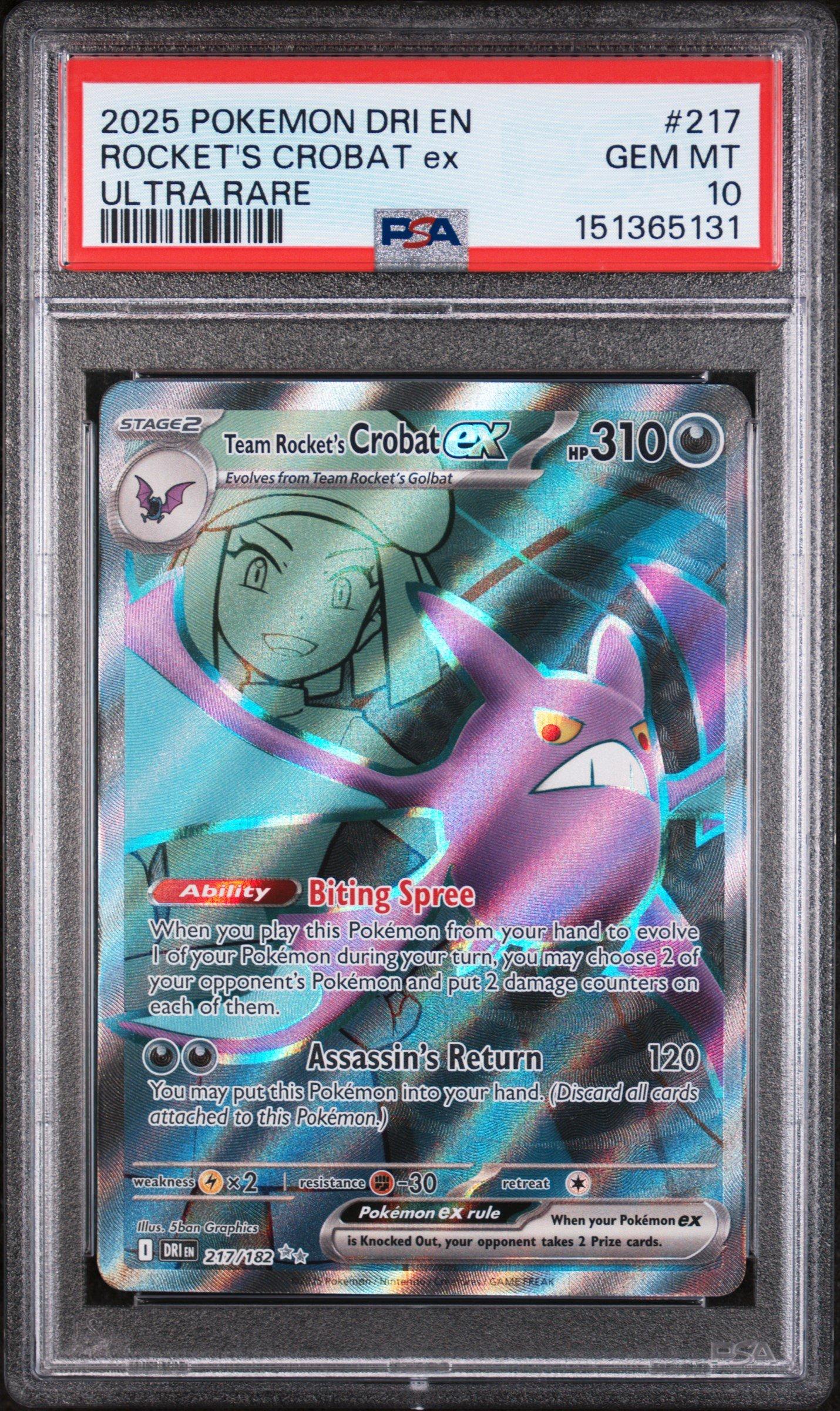 2025 Pokemon Dri En-destined Rivals 217 Team Rocket's Crobat Ex