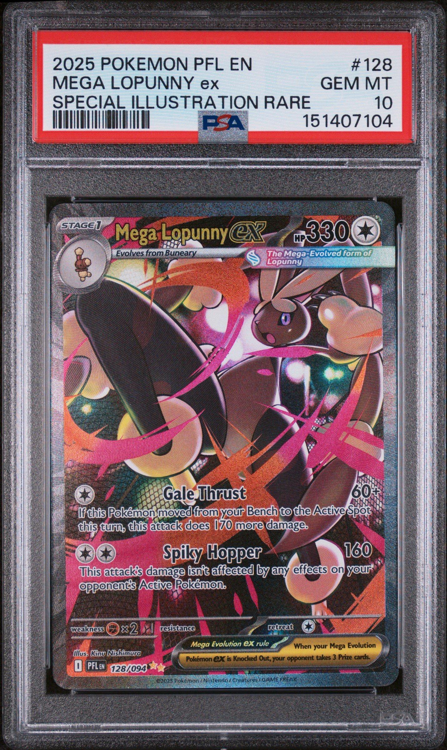 2025 Pokemon Pfl En-phantasmal Flames 128 Mega Lopunny Ex Special