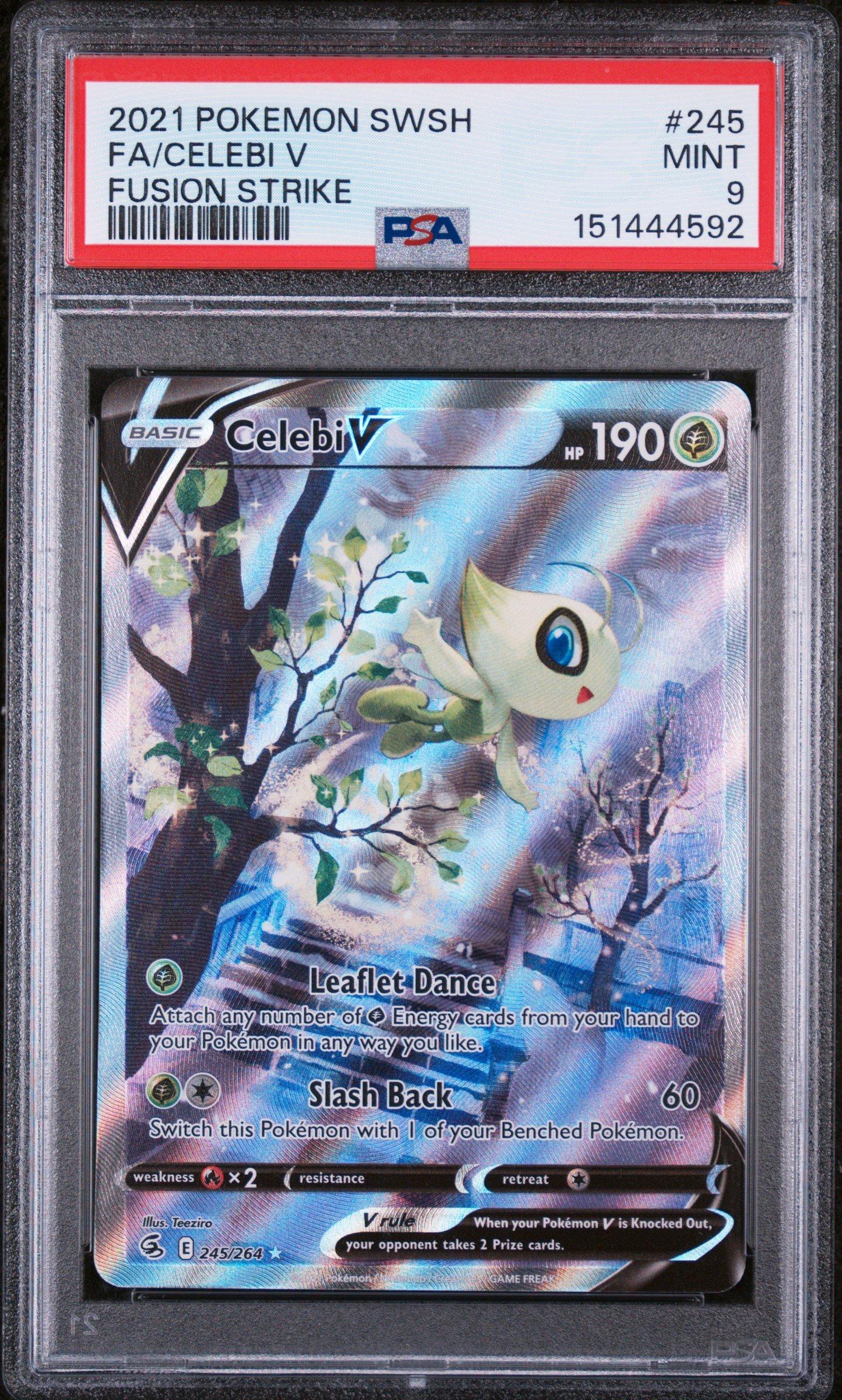 2021 Pokemon Sword & Shield Fusion Strike 245 Full Art/celebi V