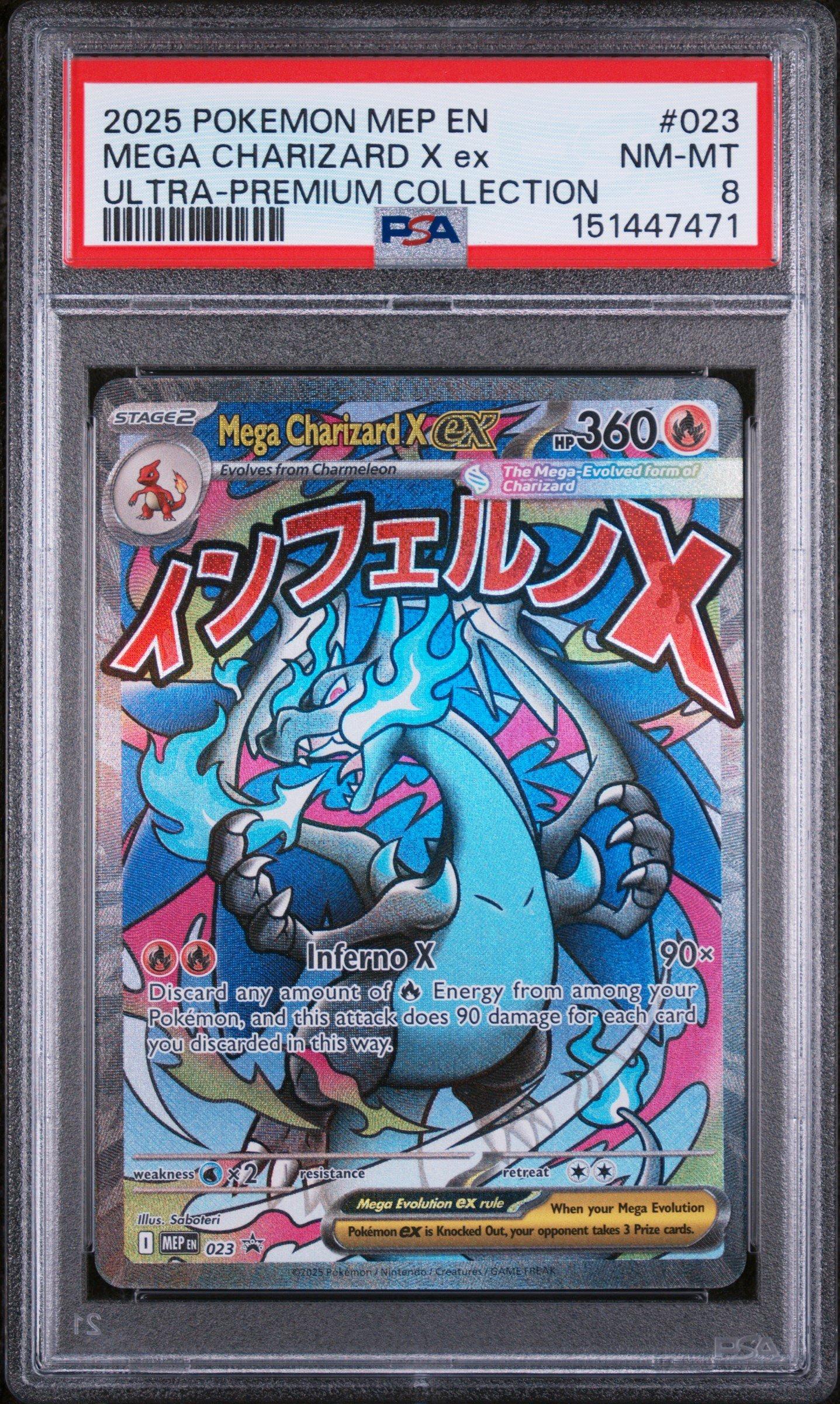 2025 Pokemon Mep En-me Black Star Promo 023 Mega Charizard X Ex