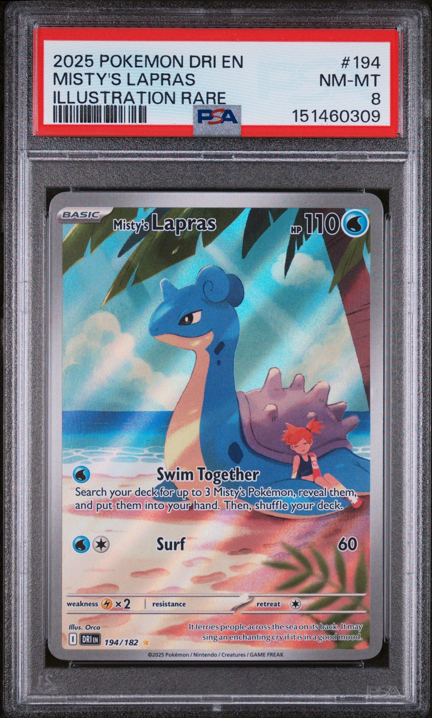 2025 Pokemon Dri En-destined Rivals 194 Misty's Lapras