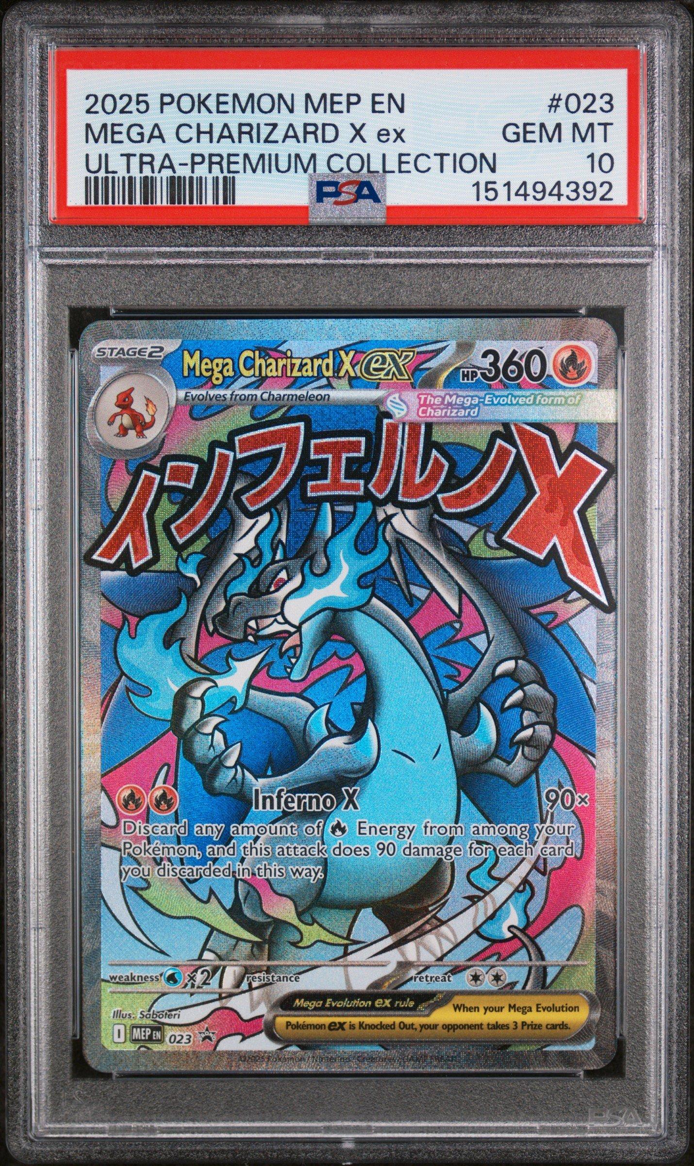 2025 Pokemon Mep En-me Black Star Promo 023 Mega Charizard X Ex