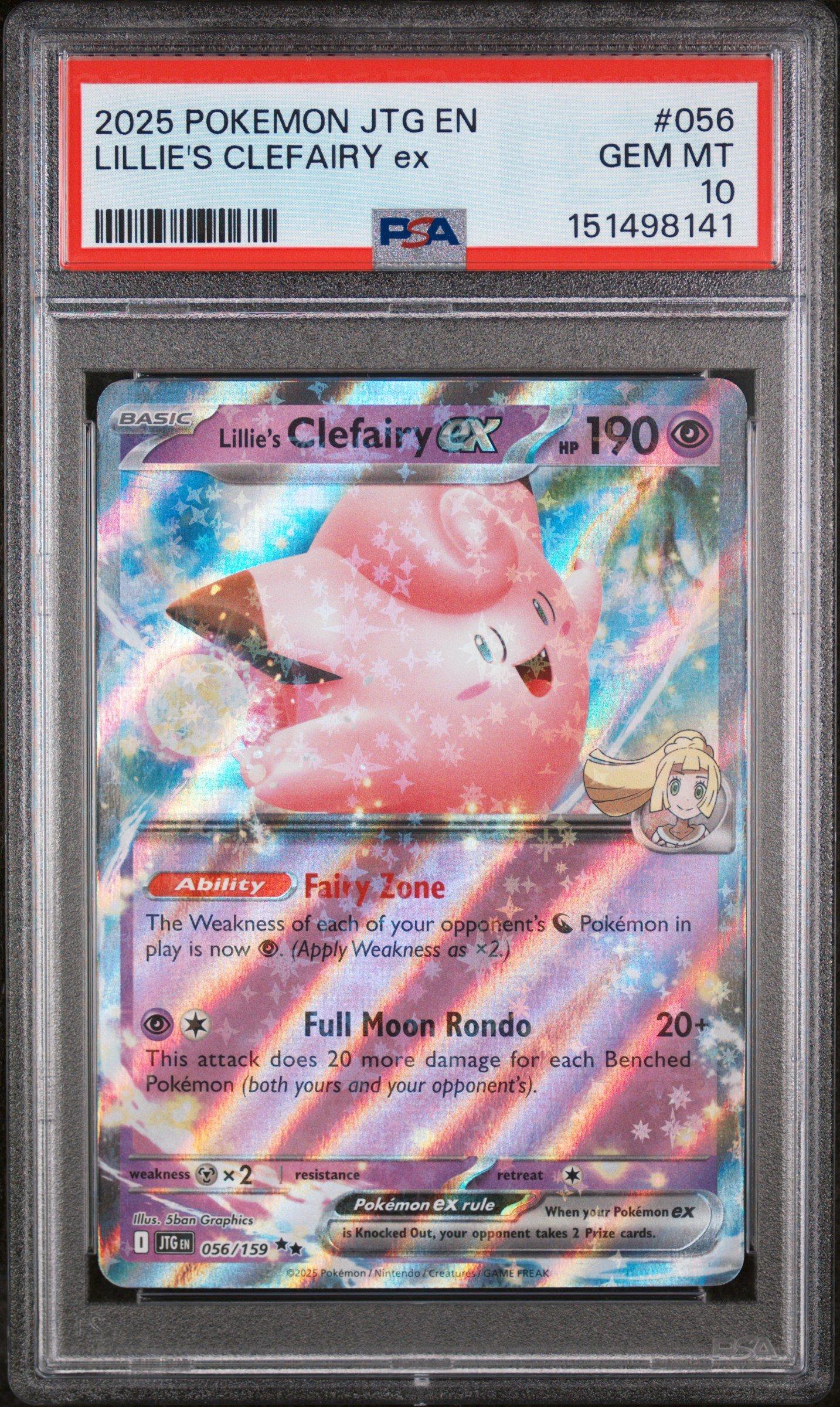 2025 Pokemon Jtg En-journey Together 056 Lillie's Clefairy Ex PSA