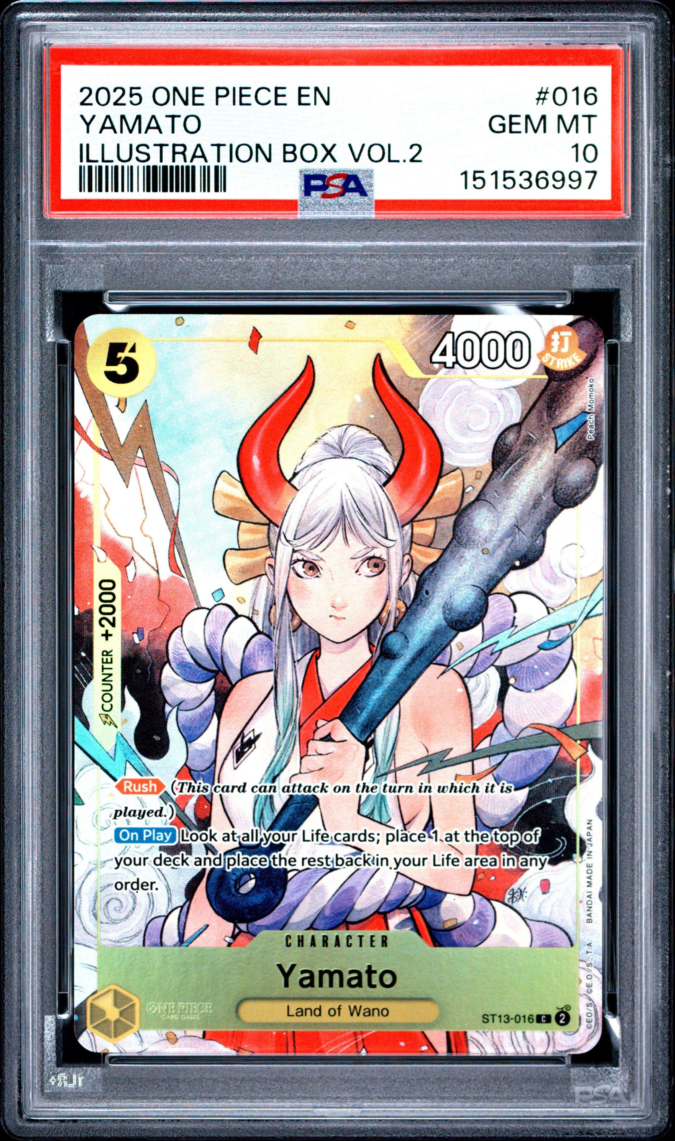 2025 One Piece Promos 016 Yamato Illustration Box Vol.2 PSA 10