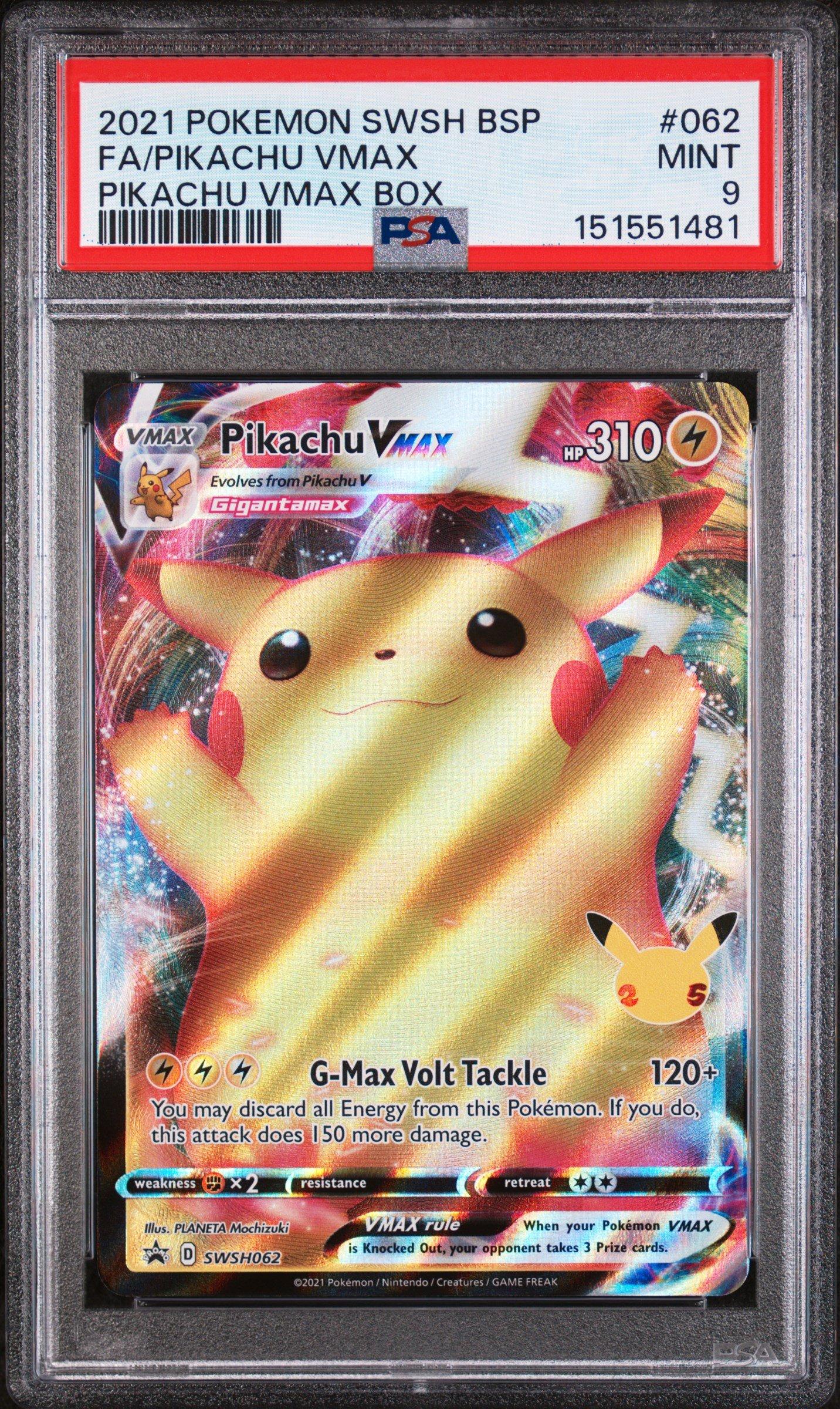 2021 Pokemon Swsh Black Star Promo 062 Full Art/pikachu Vmax