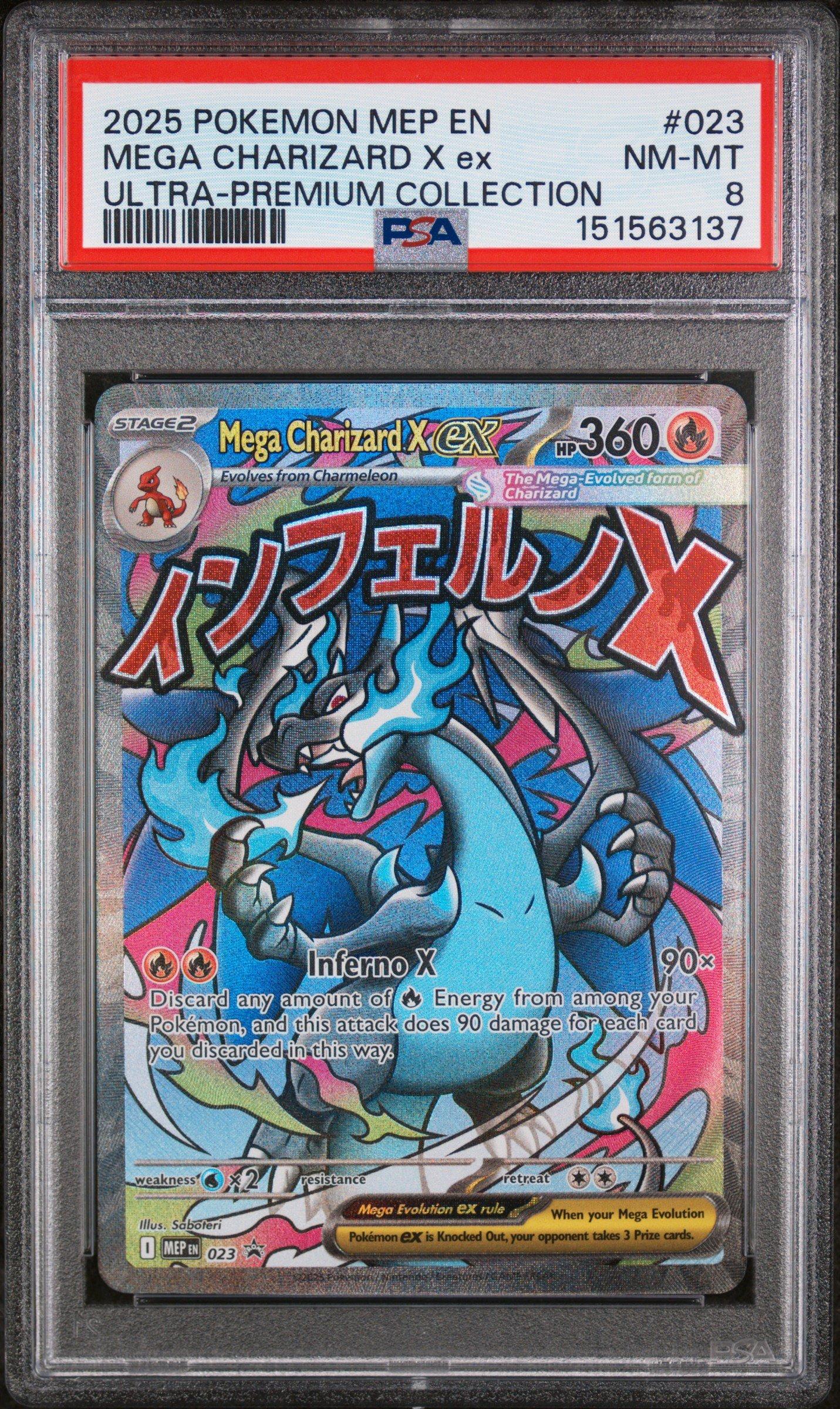 2025 Pokemon Mep En-me Black Star Promo 023 Mega Charizard X Ex