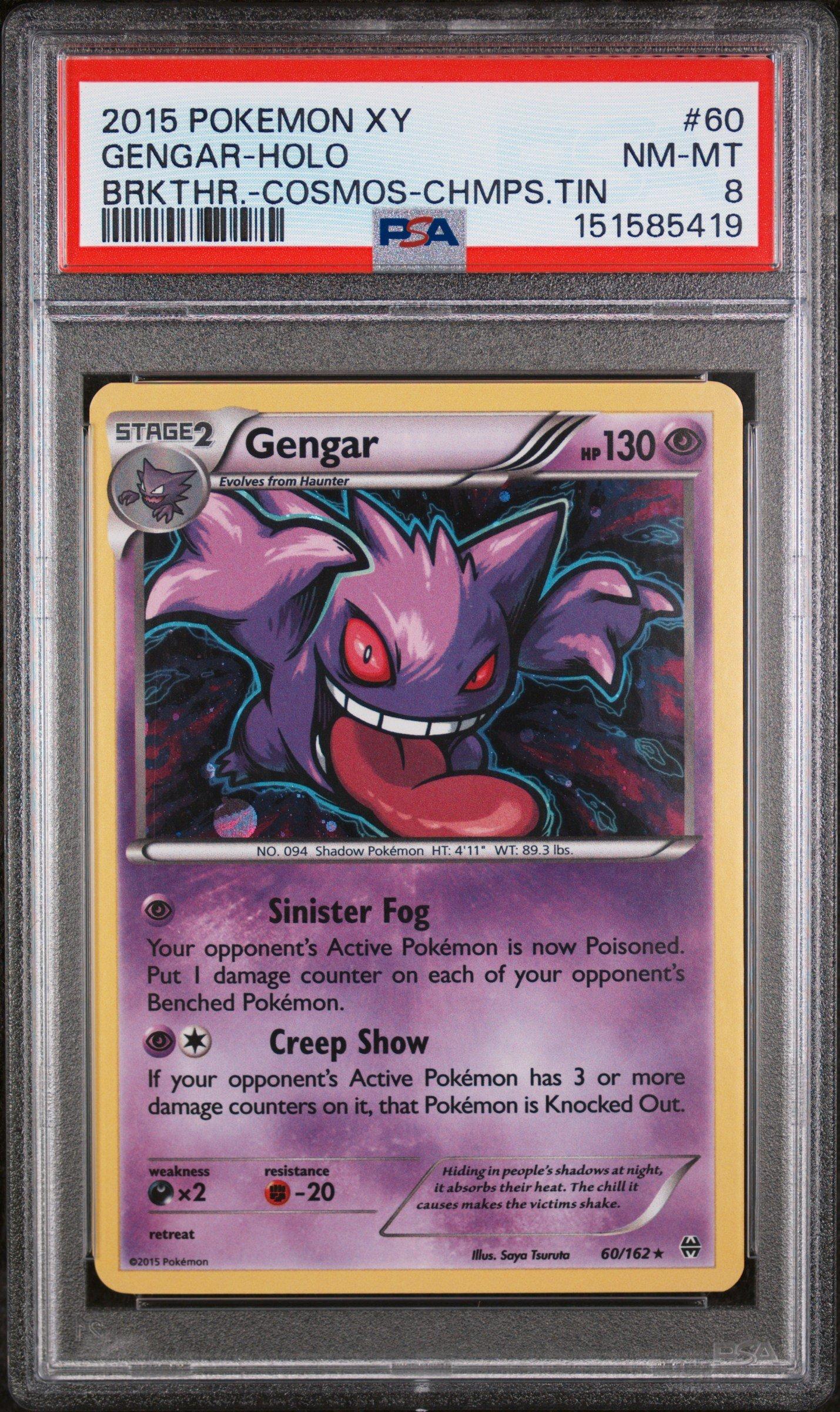 2015 Pokemon Xy Breakthrough 60 Gengar-holo Cosmos-champions Tin