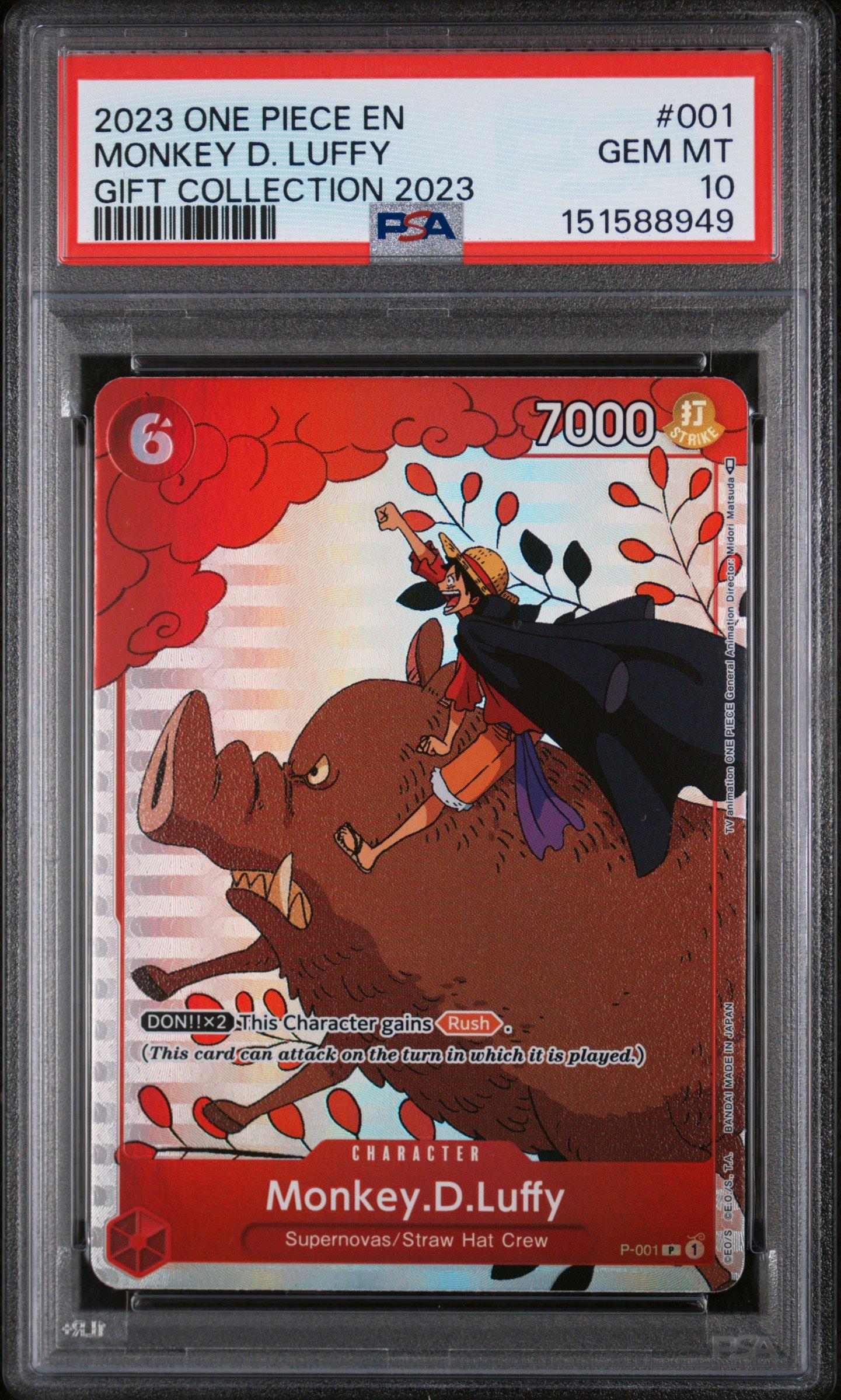 2023 One Piece Gift Collection 2023 001 Monkey D. Luffy PSA 10