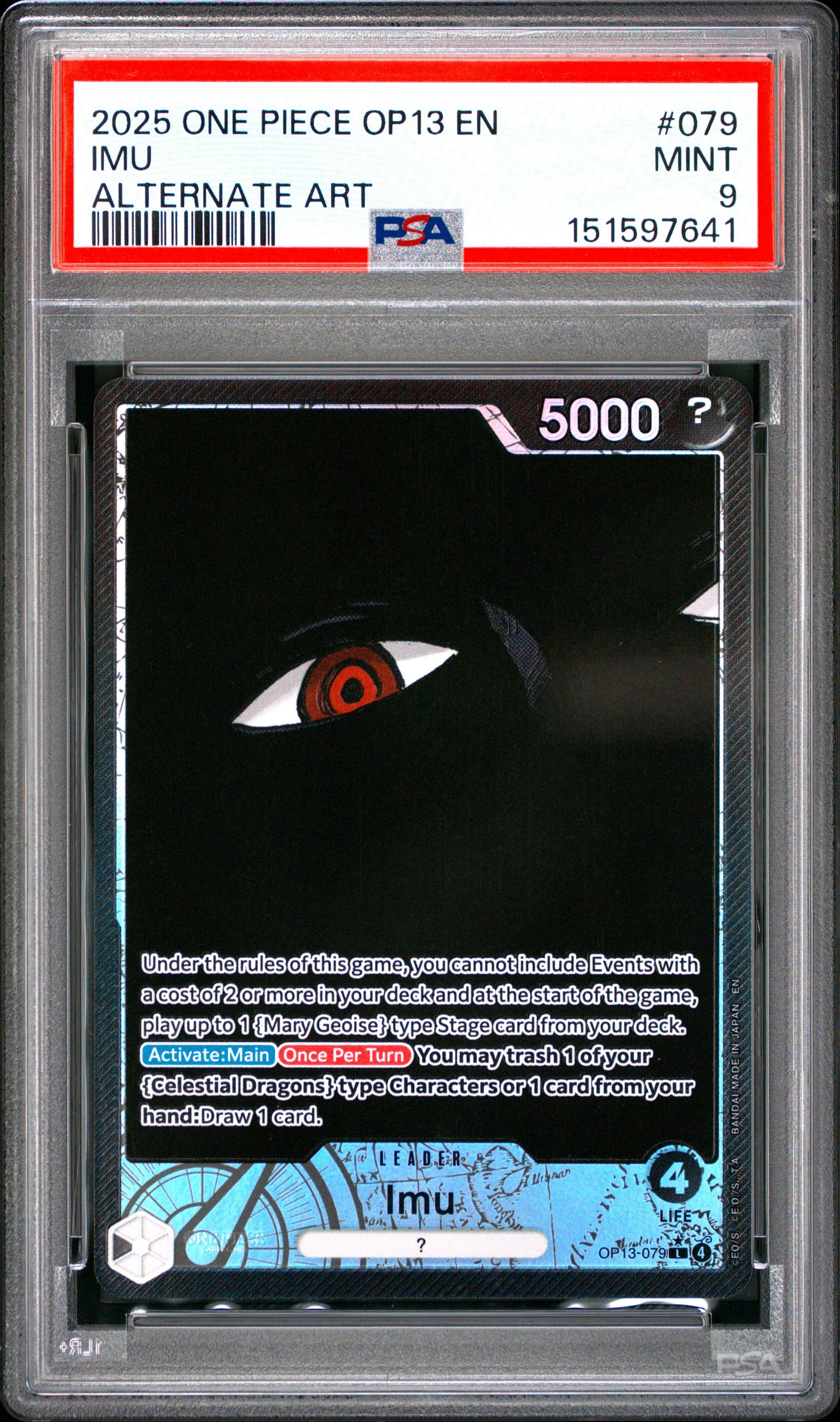 2025 One Piece Op13-carrying On His Will 079 Imu Alternate Art PSA