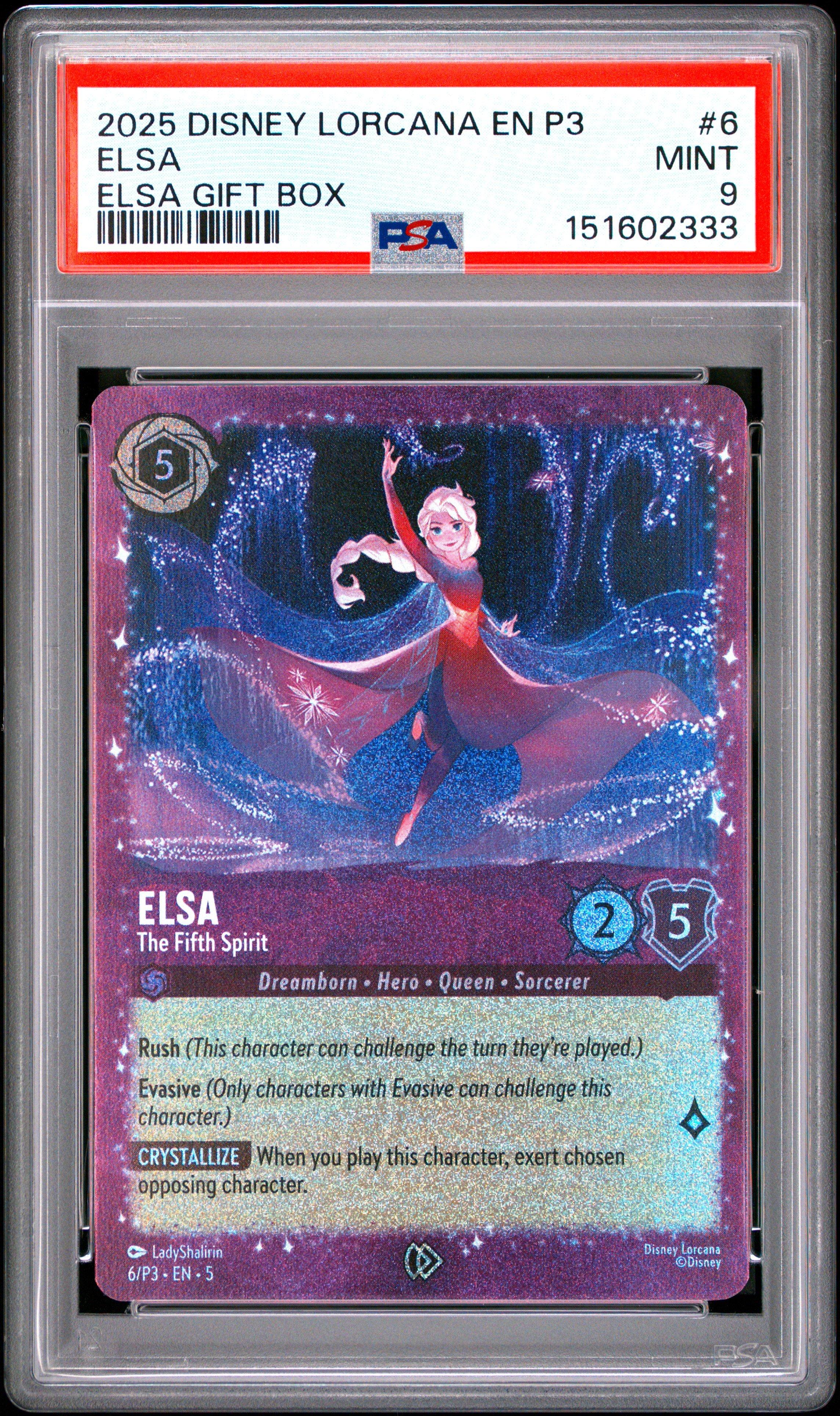2025 Disney Lorcana En P3-promo 6 Elsa - The Fifth Spirit Elsa