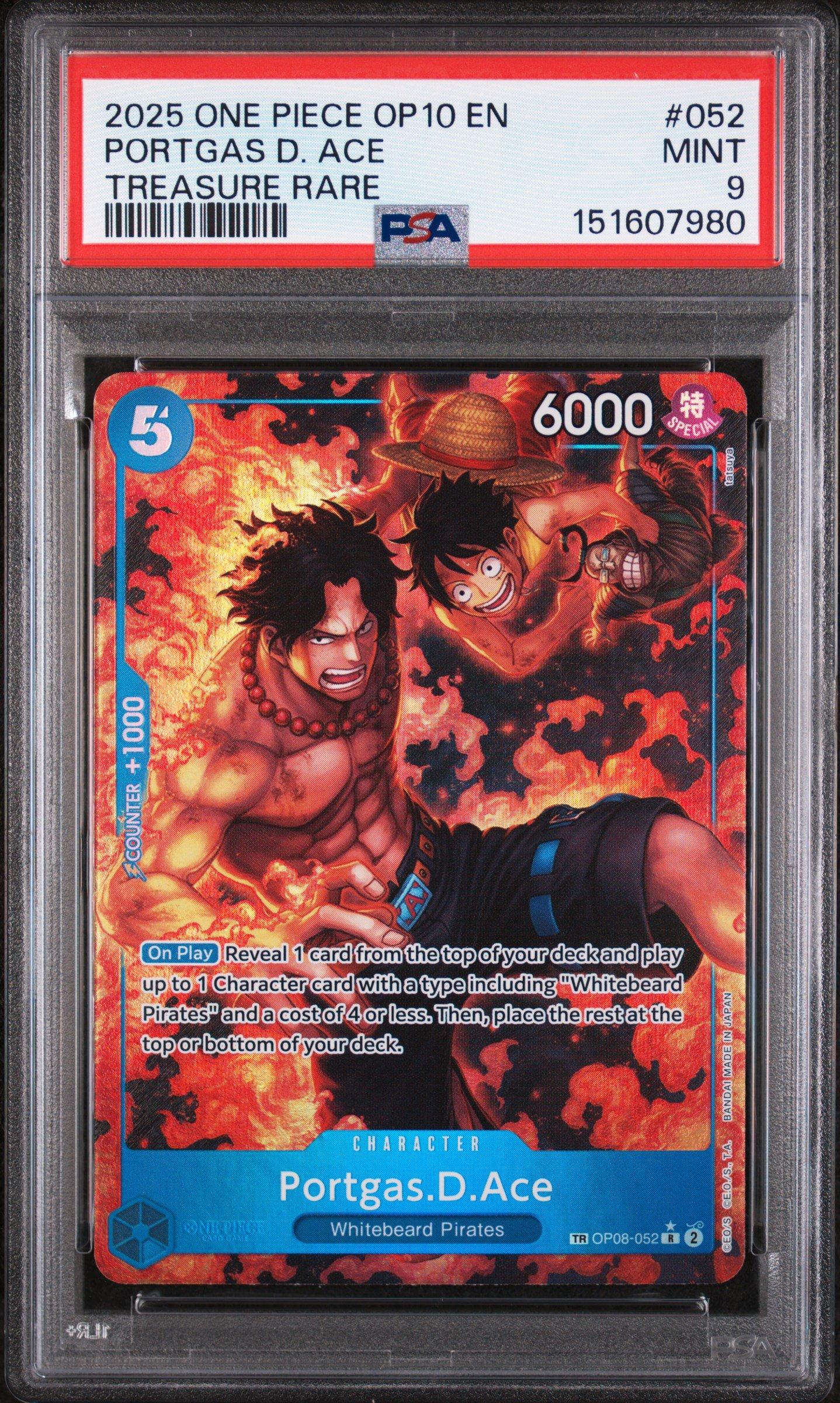 2025 One Piece Op10-royal Blood 052 Portgas D. Ace Treasure Rare