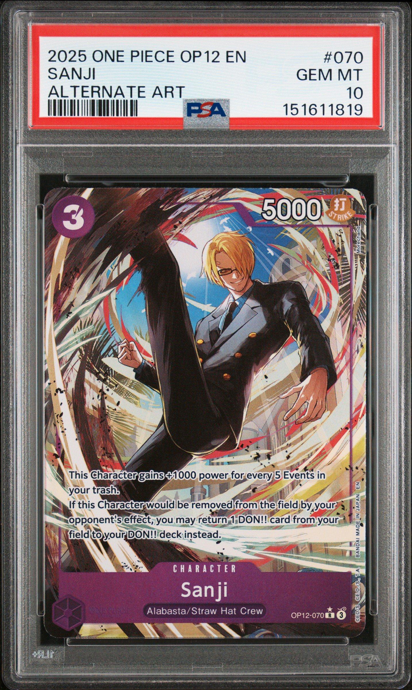 2025 One Piece Op12-legacy Of The Master 070 Sanji Alternate Art