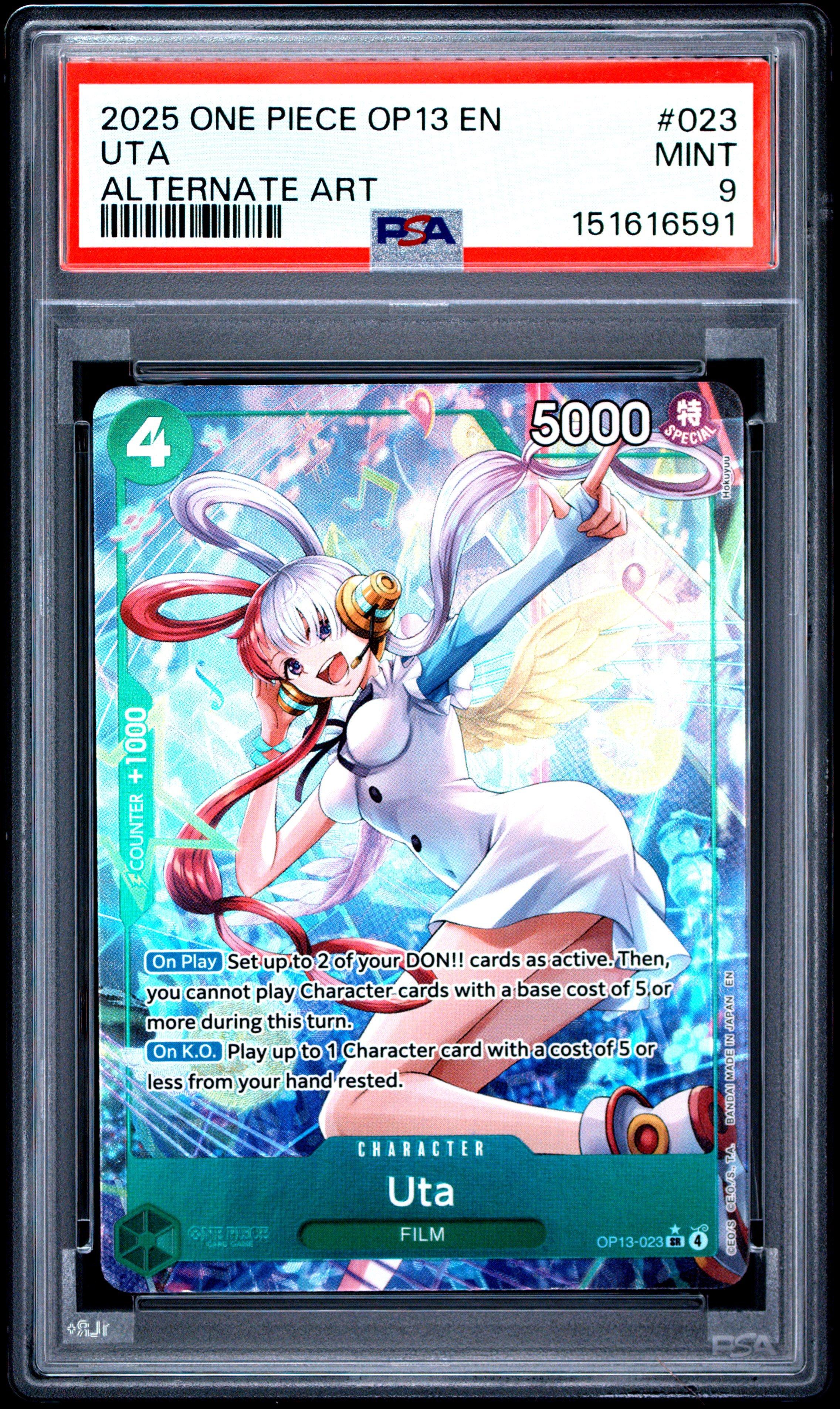 2025 One Piece Op13-carrying On His Will 023 Uta Alternate Art PSA