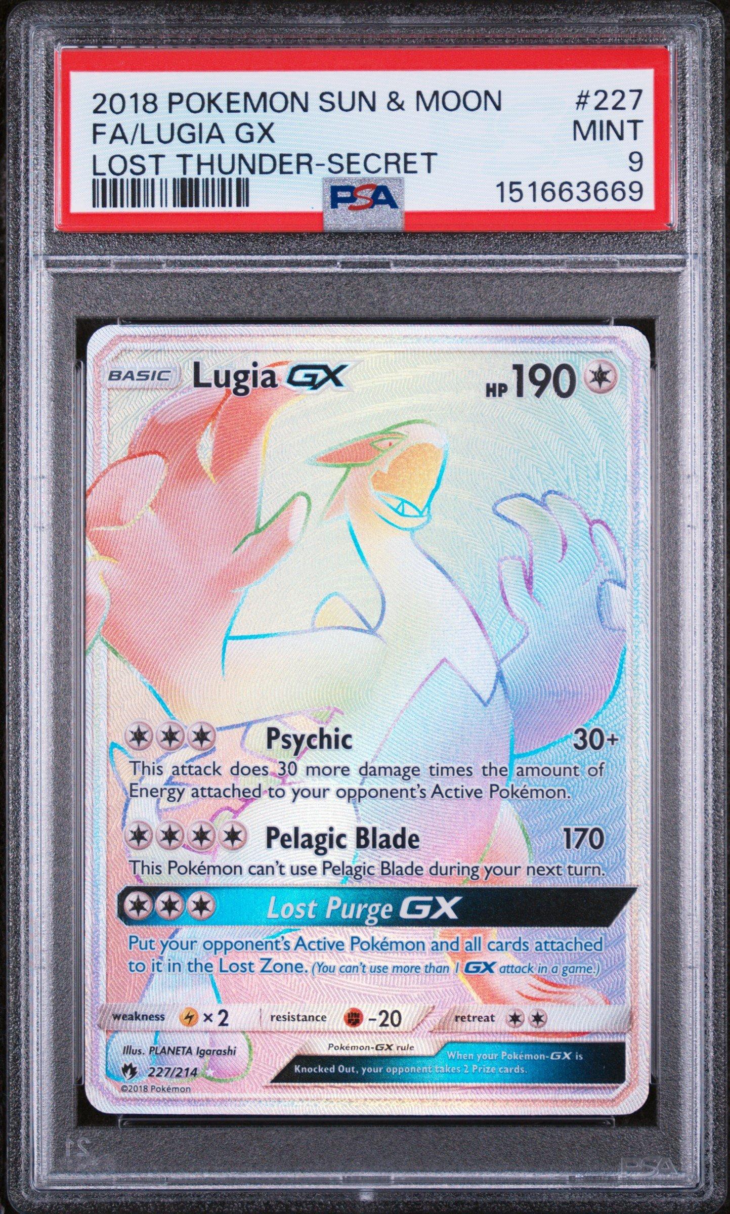 lugia pokemon card full art Here we have the card that was my first chase when I got back into the  hobby, Lugia Ex Full Art From Ancient Origins! This card in a PSA 10 is a