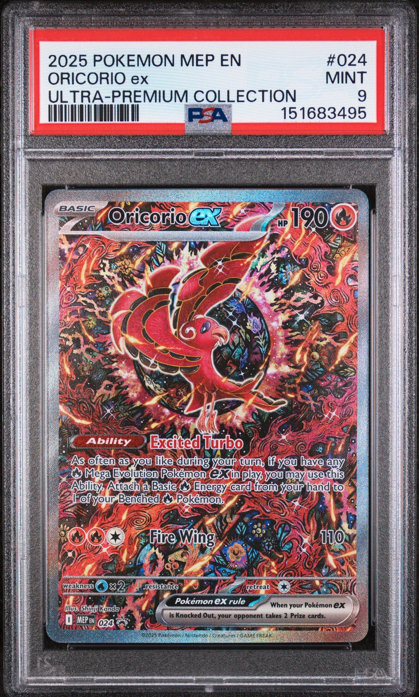 2025 Pokemon Mep En-me Black Star Promo 024 Oricorio Ex Mega