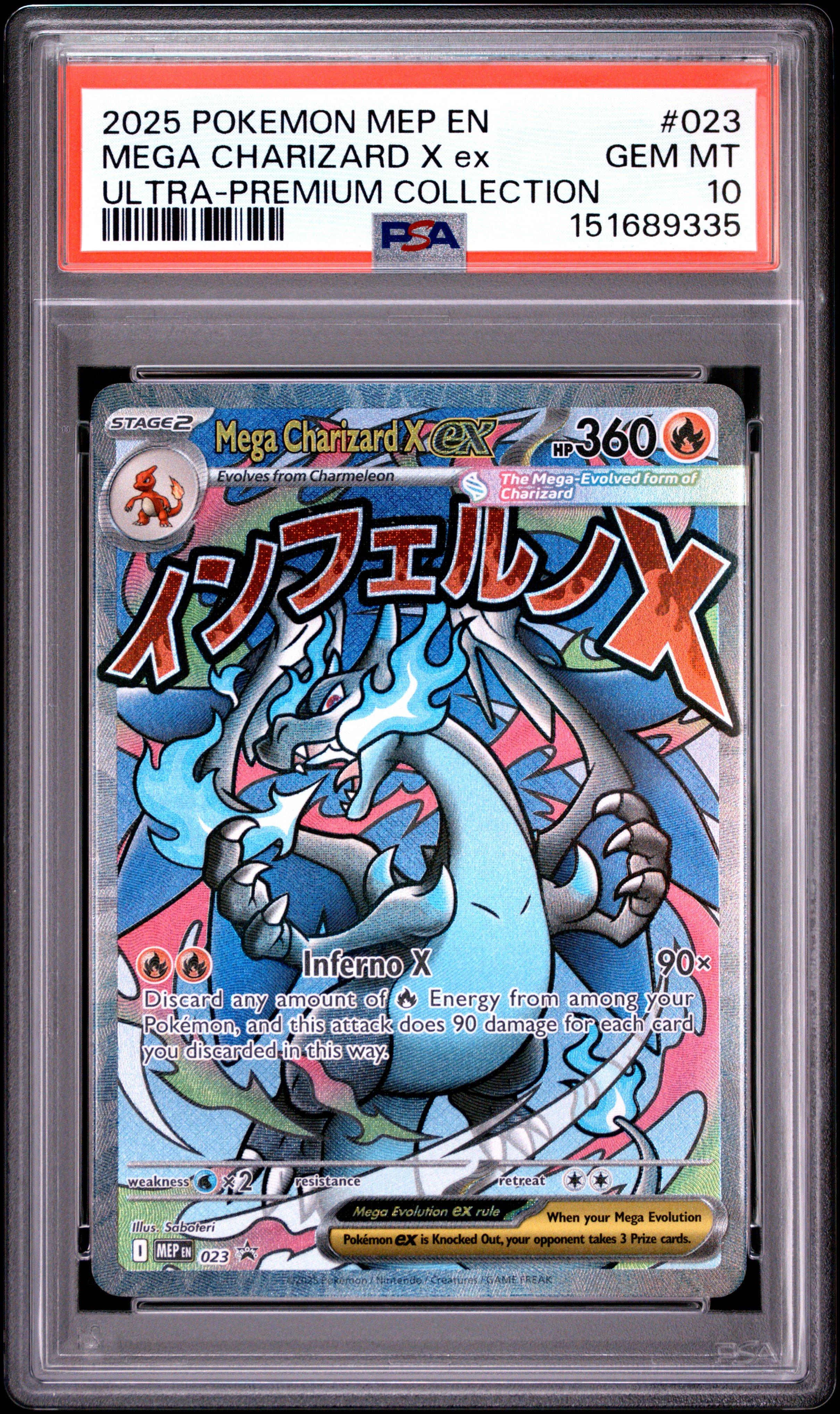 2025 Pokemon Mep En-me Black Star Promo 023 Mega Charizard X Ex