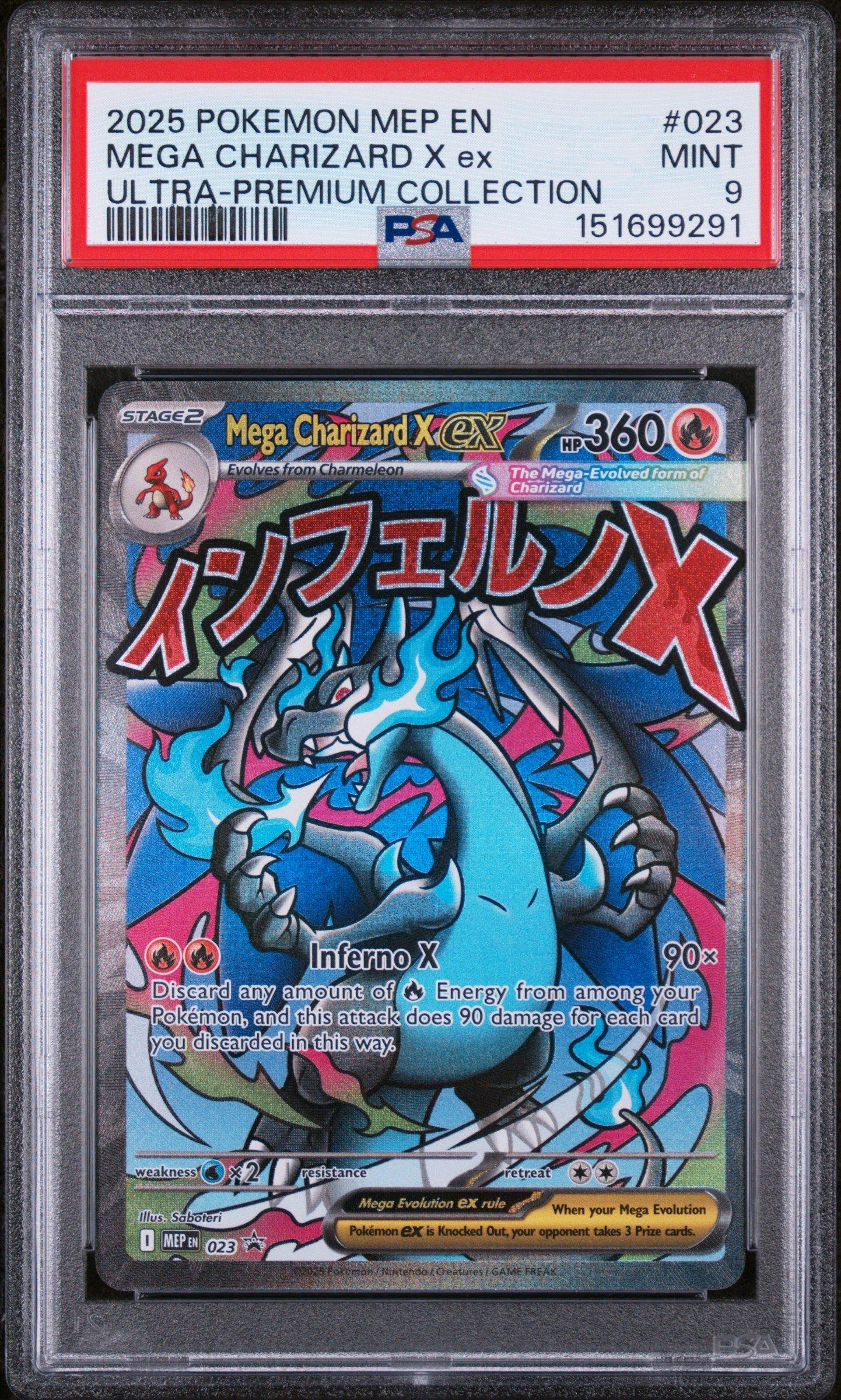 2025 Pokemon Mep En-me Black Star Promo 023 Mega Charizard X Ex