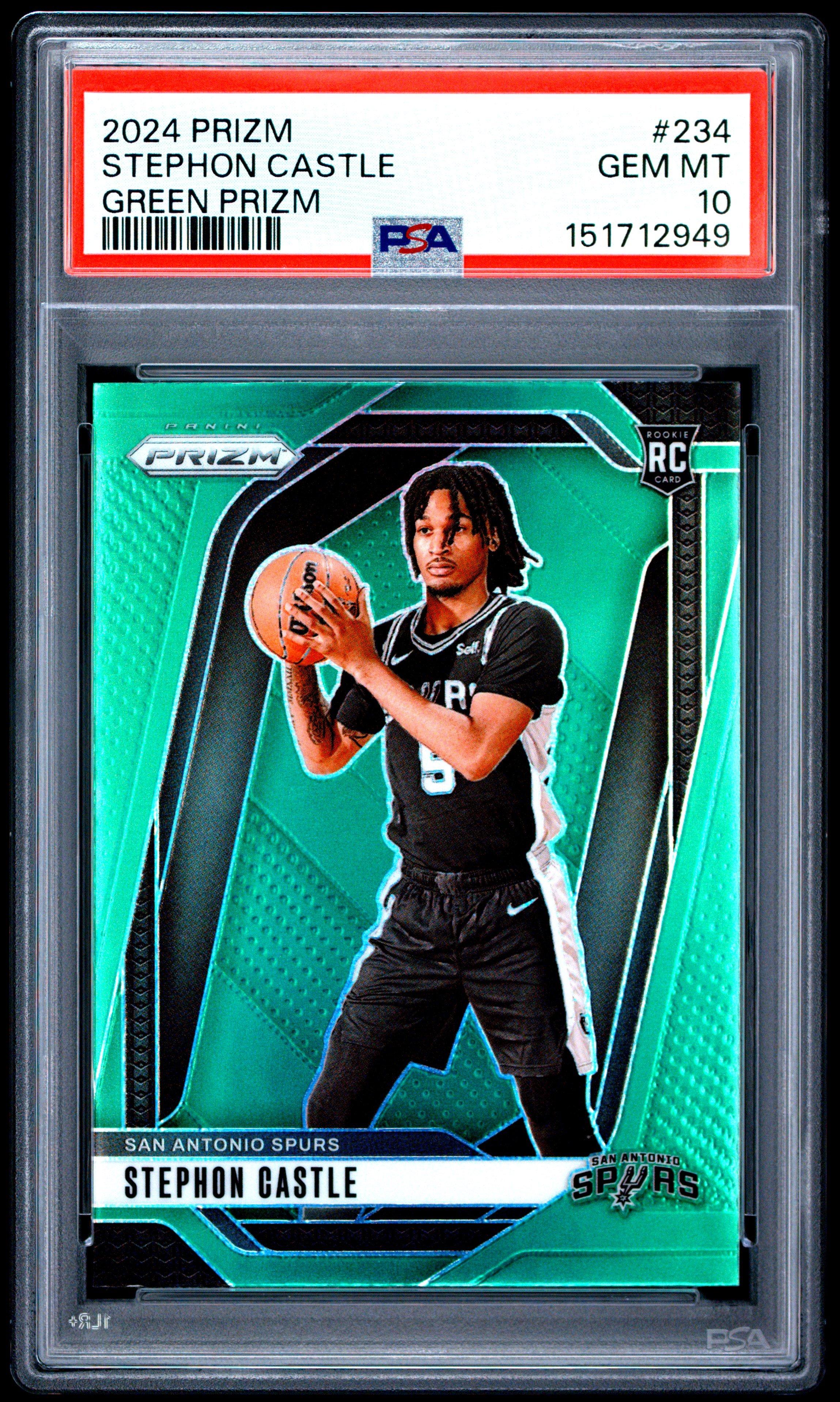 2024 Panini Prizm 234 Stephon Castle Green Prizm PSA 10 Graded