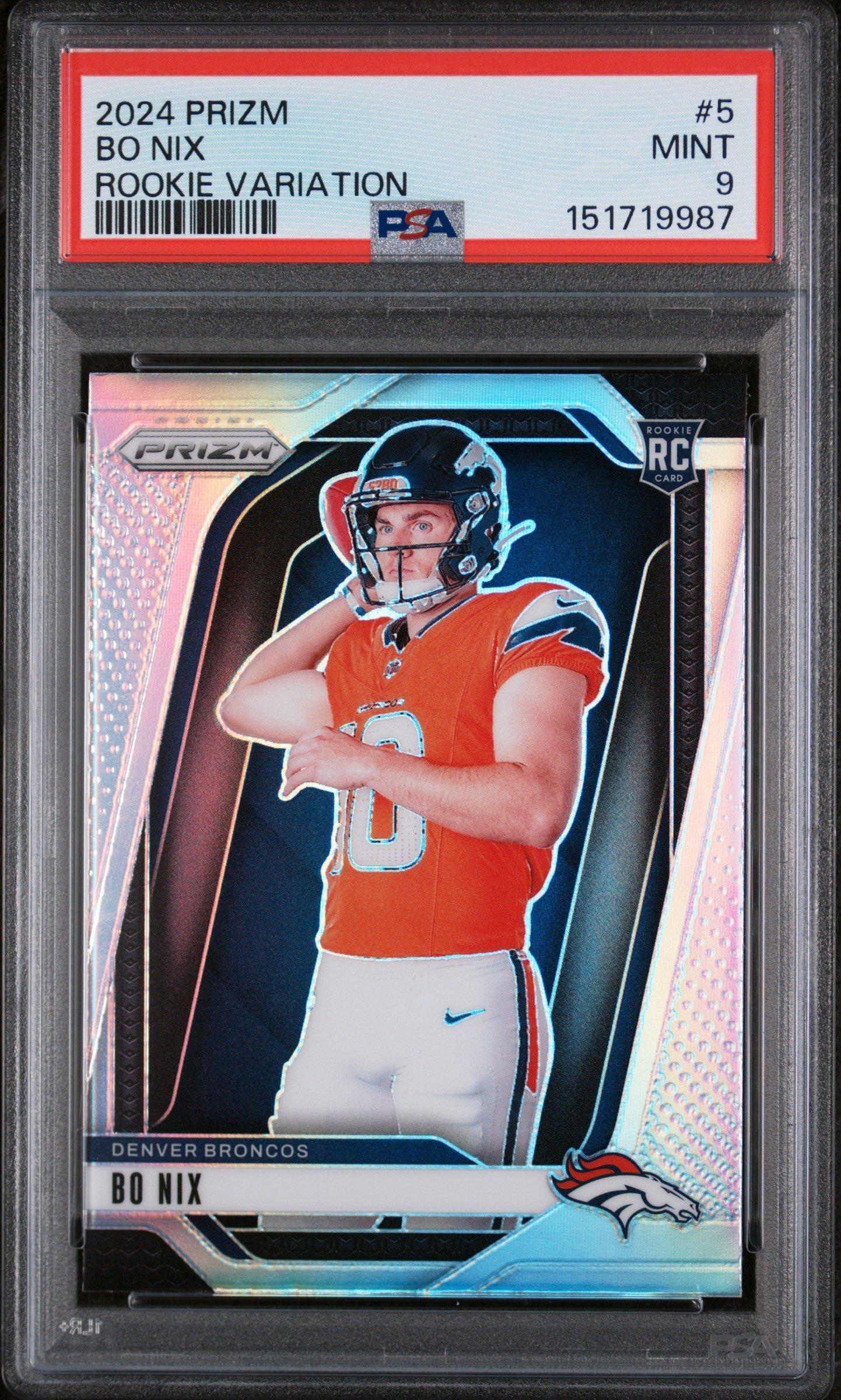 bo nix graded rookie card 2024 Panini Mosaic #271 Green RC Football PS – Sport Cards This is a 2024 Panini Mosaic Bo Nix #312 PSA 10 Bo Nix #4 Prices [Rookie]