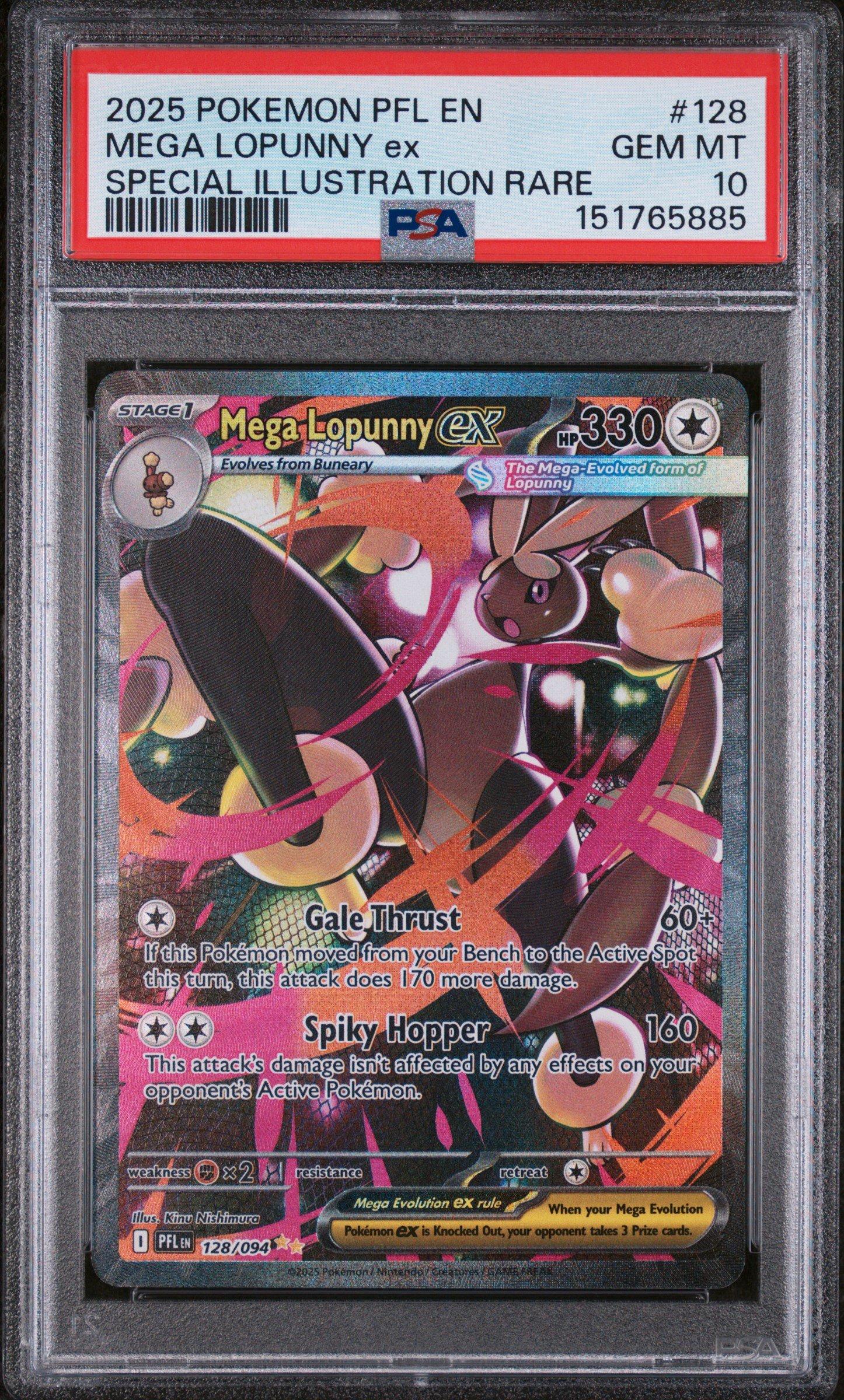 2025 Pokemon Pfl En-phantasmal Flames 128 Mega Lopunny Ex Special