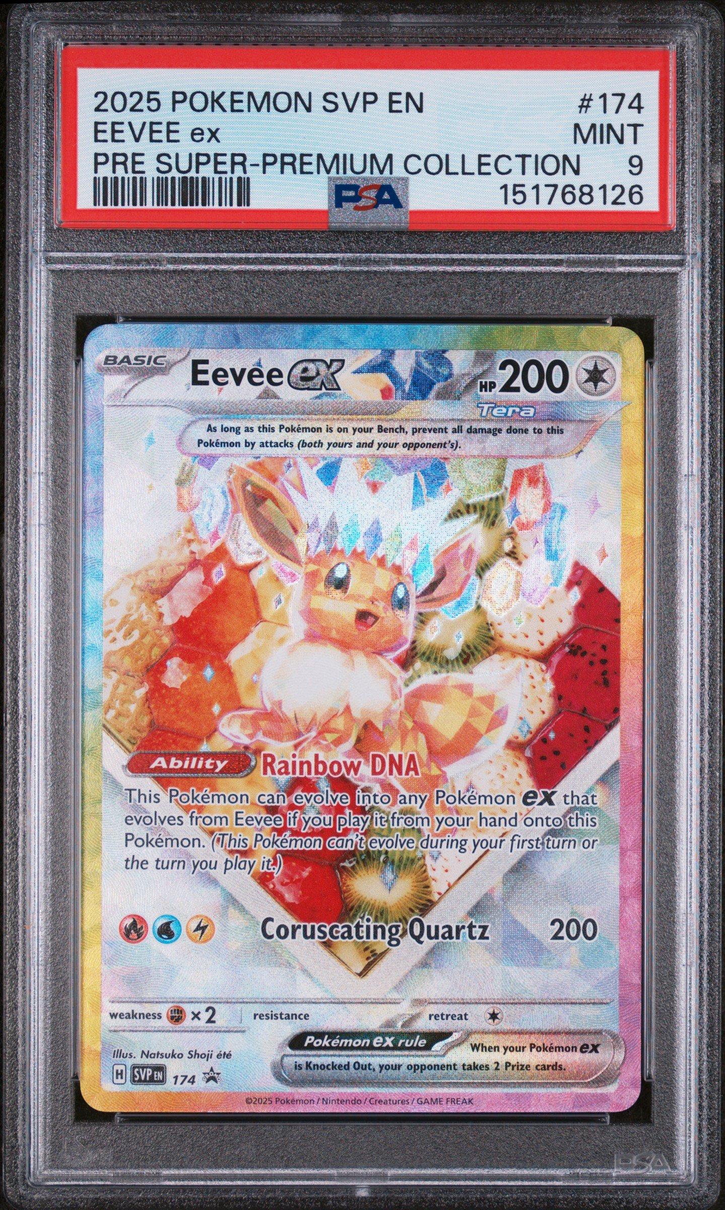 eevee ex pokemon card 2025 Svp En-sv Black Star Promo 174 Prismatic Evolutions Super-premium Collection PSA 9 Graded (This Pokemon cant evolve during your first turn or the turn you play it.) Attack 1 Eevee EX explained : r/PTCGP