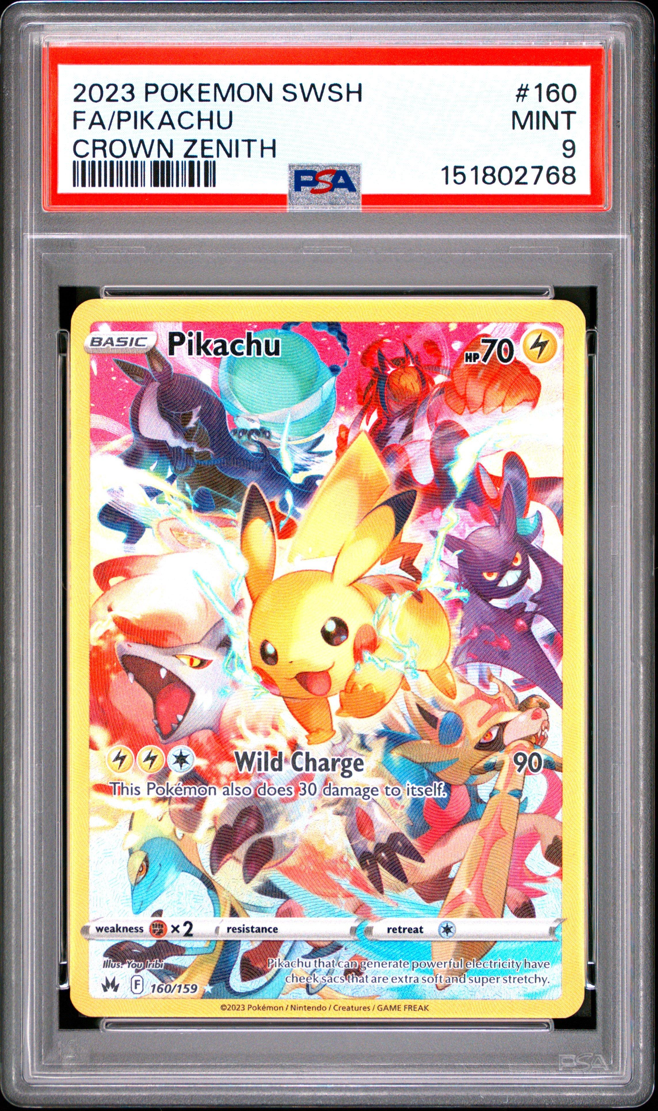 2023 Pokemon Sword And Shield Crown Zenith 160 Full Art/pikachu