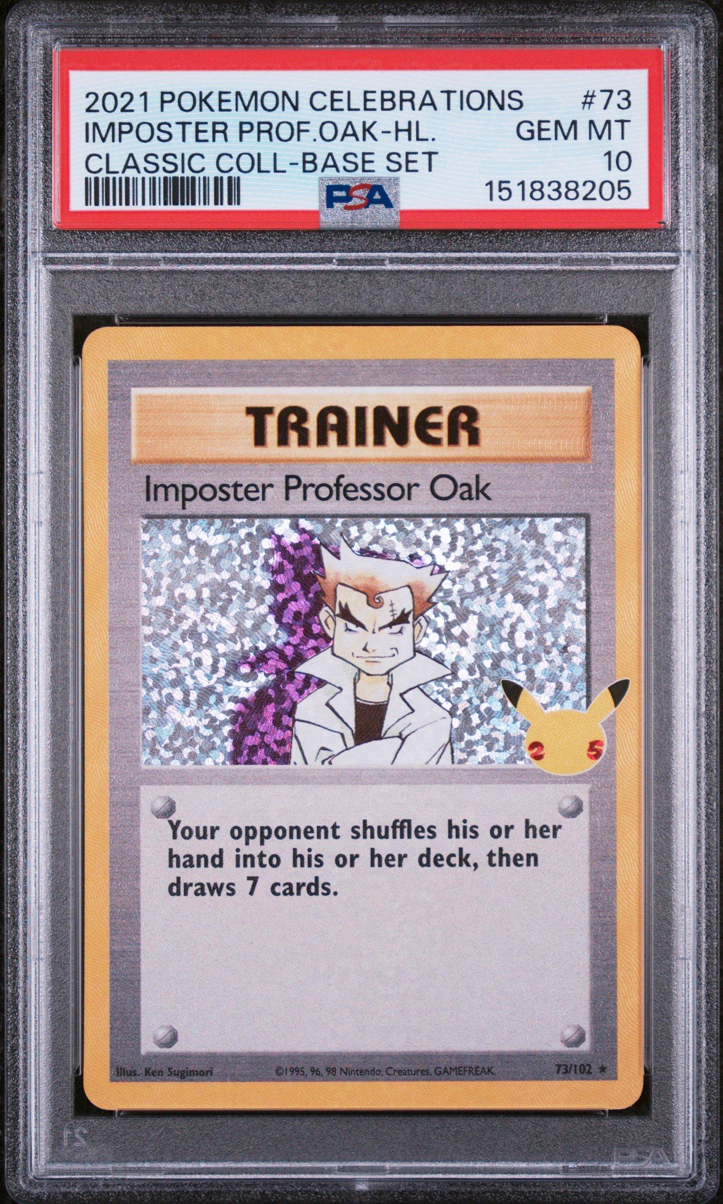 2021 Pokemon Celebrations Classic Collection 73 Imposter Professor Oak-holo  PSA 10 Graded Card | GameStop