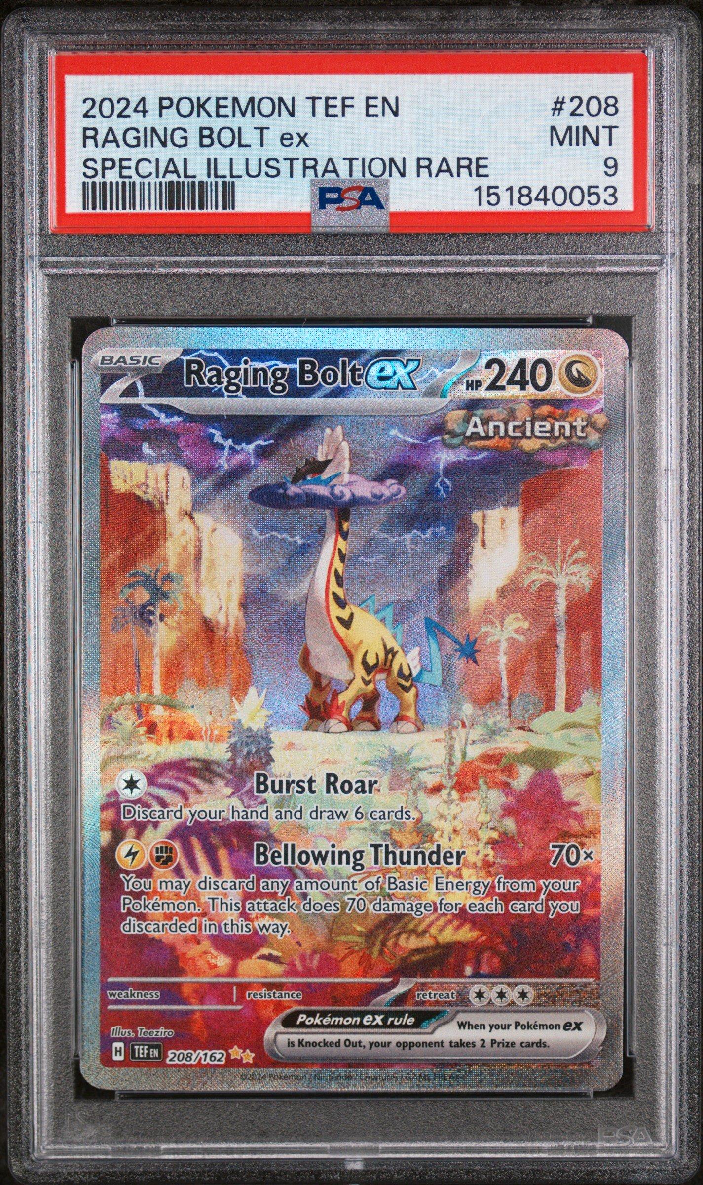 2024 Pokemon Tef En-temporal Forces 208 Raging Bolt Ex Special