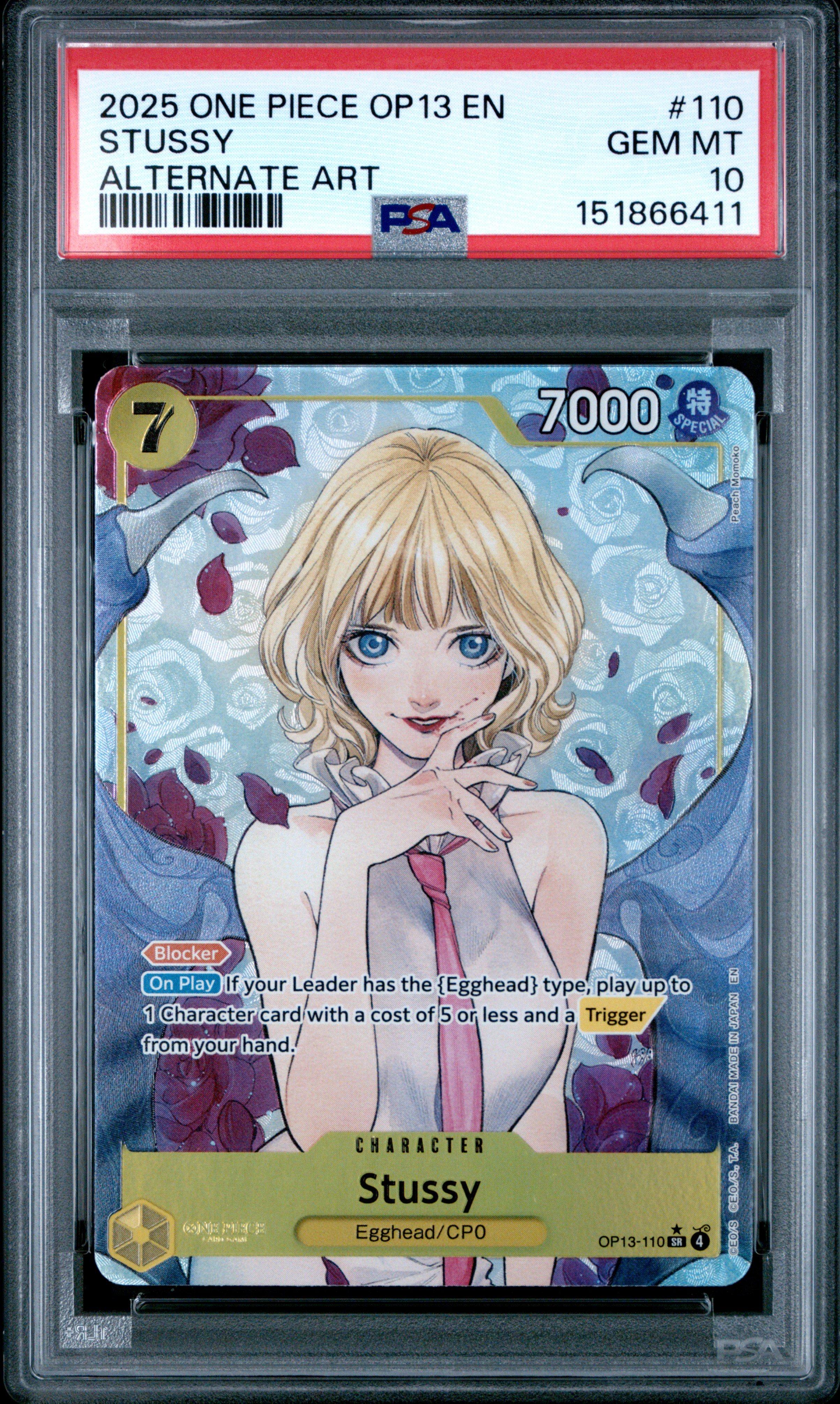 2025 One Piece Op13-carrying On His Will 110 Stussy Alternate Art