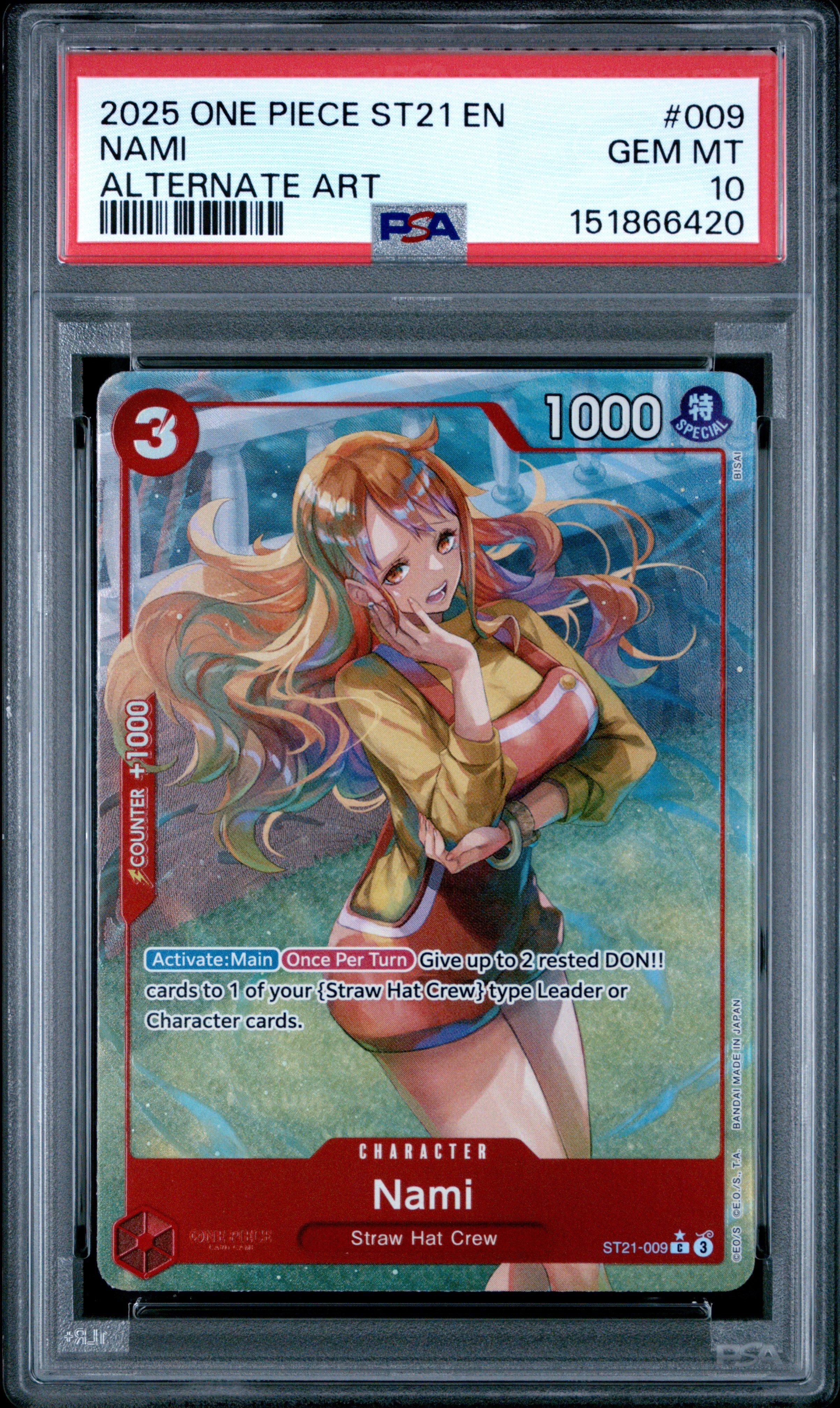 2025 One Piece Starter Deck St21-ex Gear 5 009 Nami Alternate Art