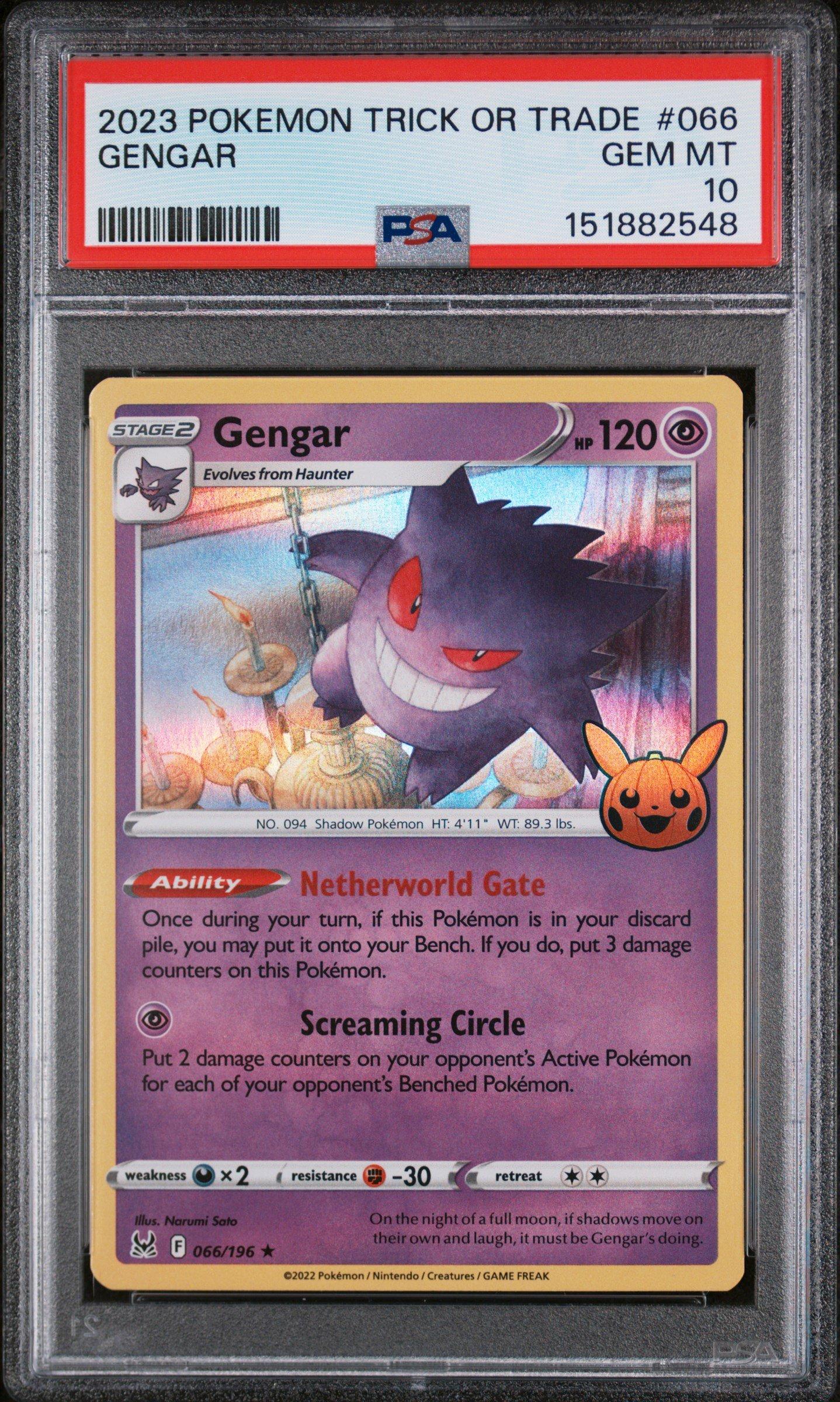 2023 Pokemon Trick Or Trade 066 Gengar PSA 10 Graded Card | GameStop
