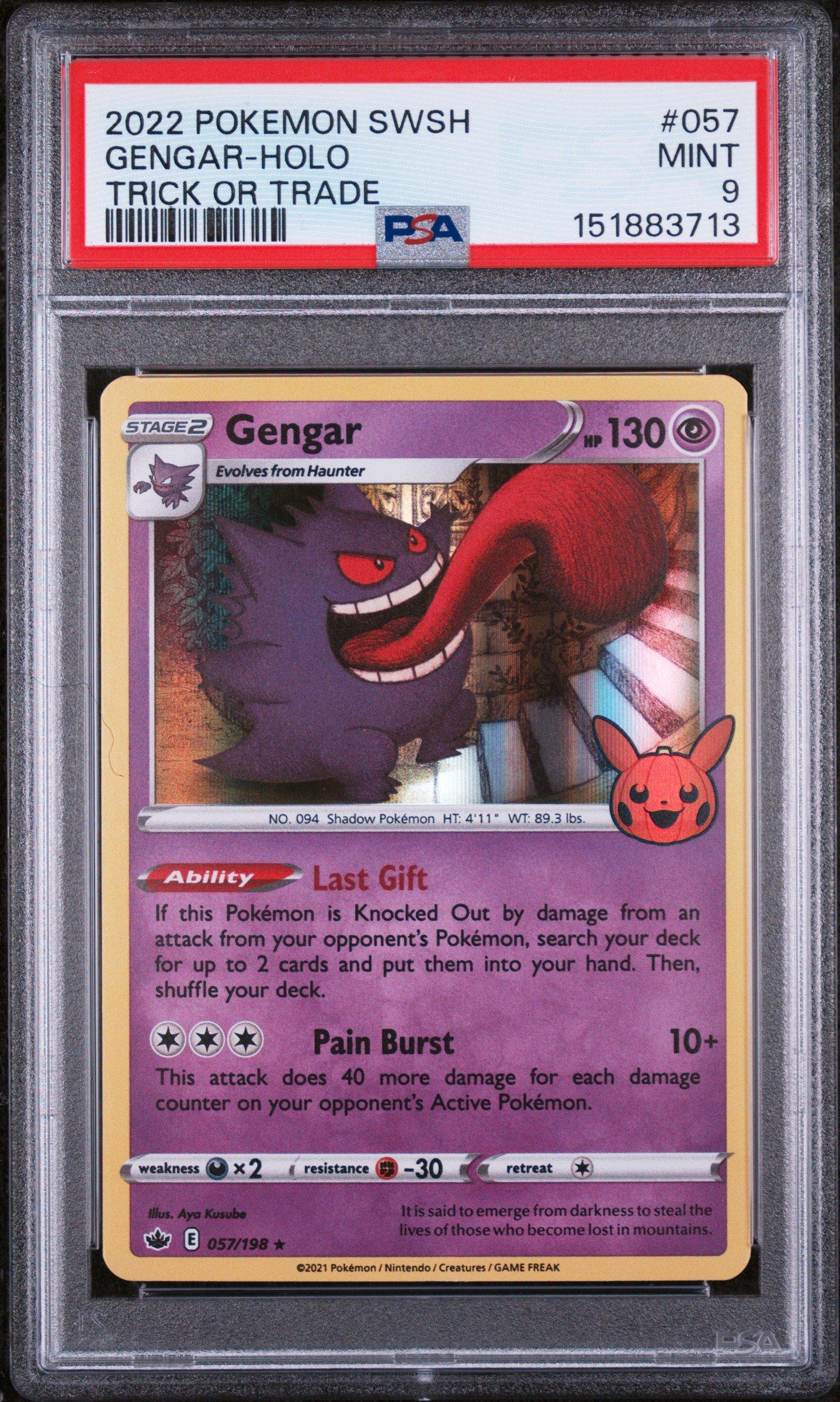 2021 Pokemon Sword & Shield Chilling Reign 057 Gengar-holo Trick