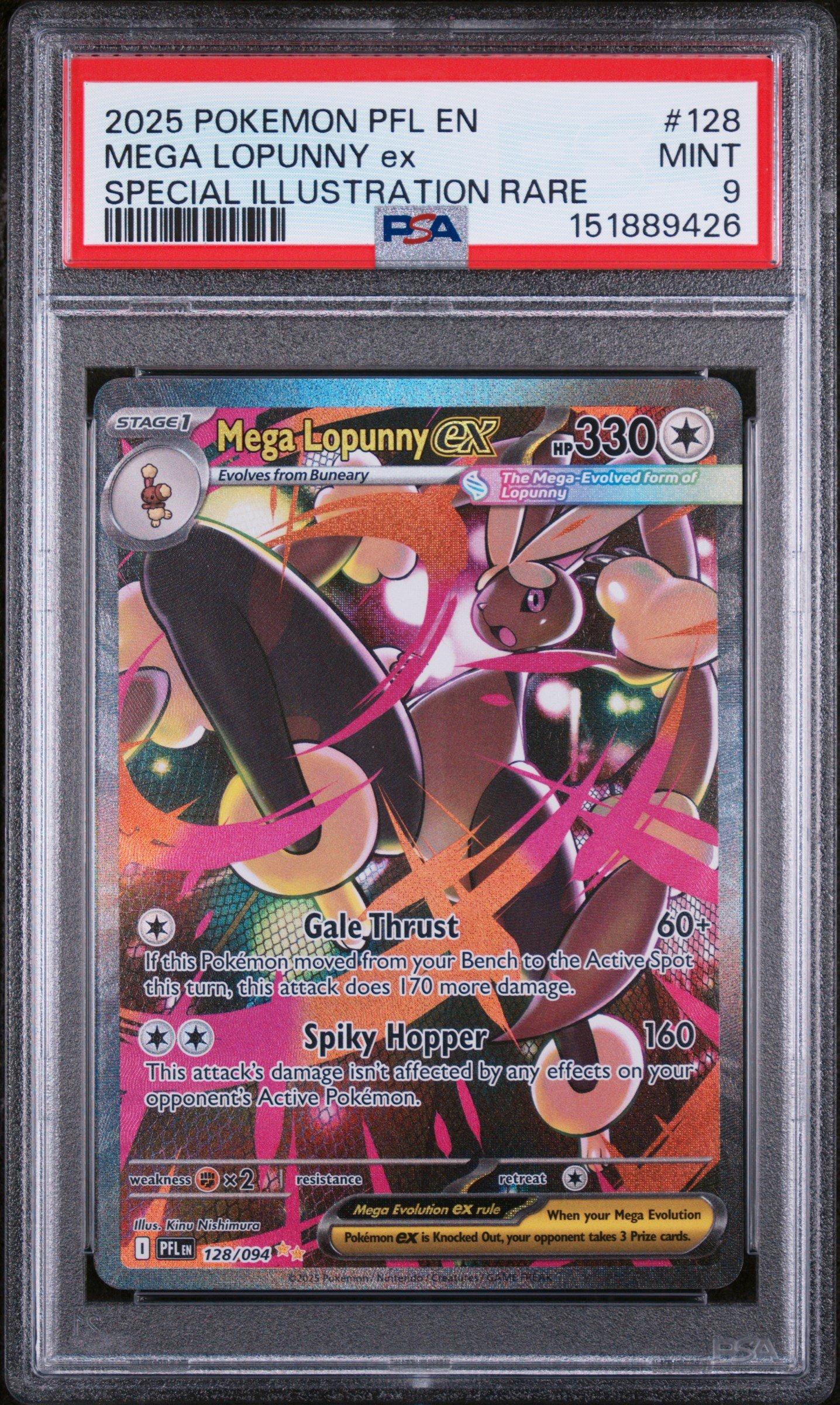 2025 Pokemon Pfl En-phantasmal Flames 128 Mega Lopunny Ex Special