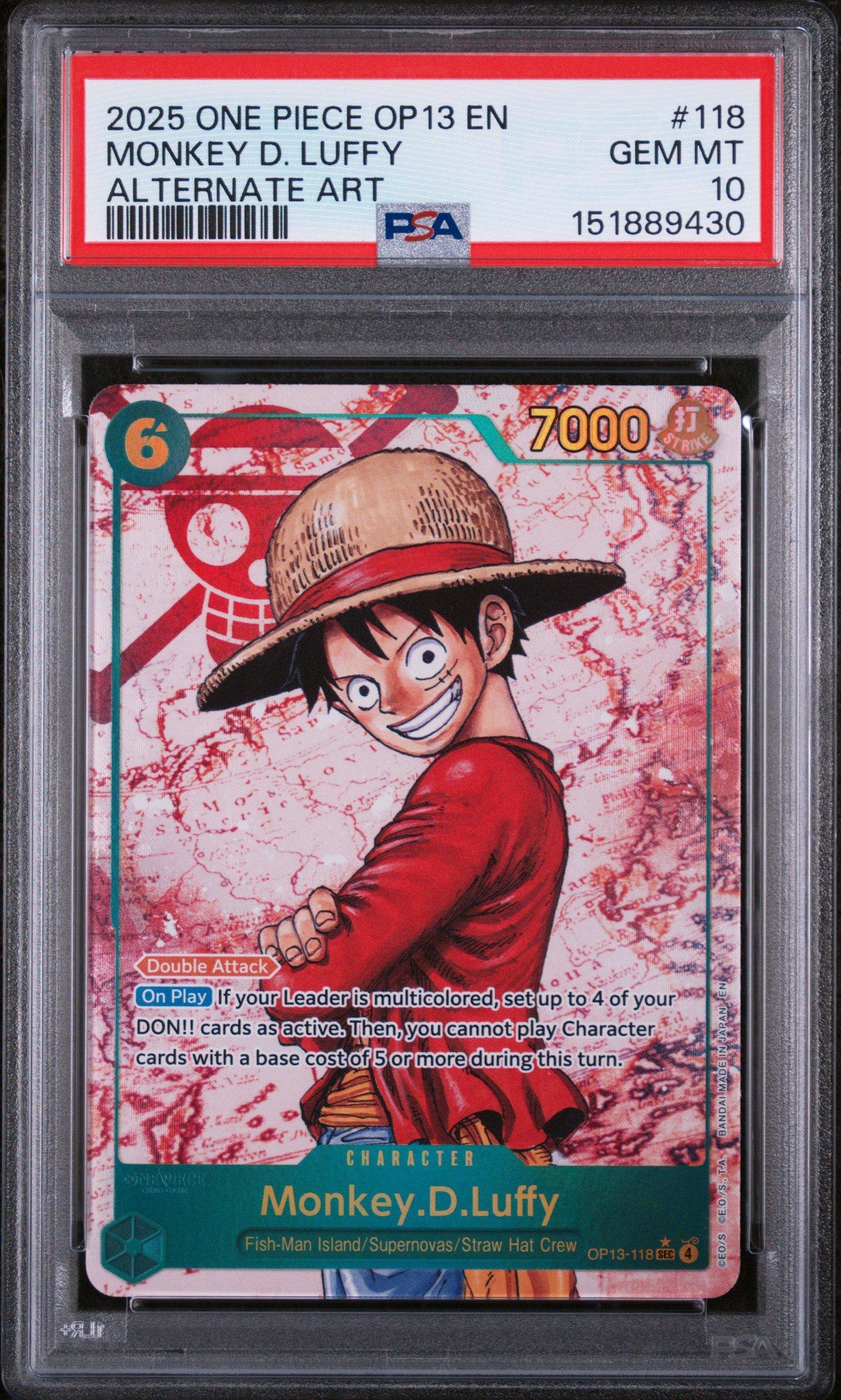 2025 One Piece Op13-carrying On His Will 118 Monkey D. Luffy