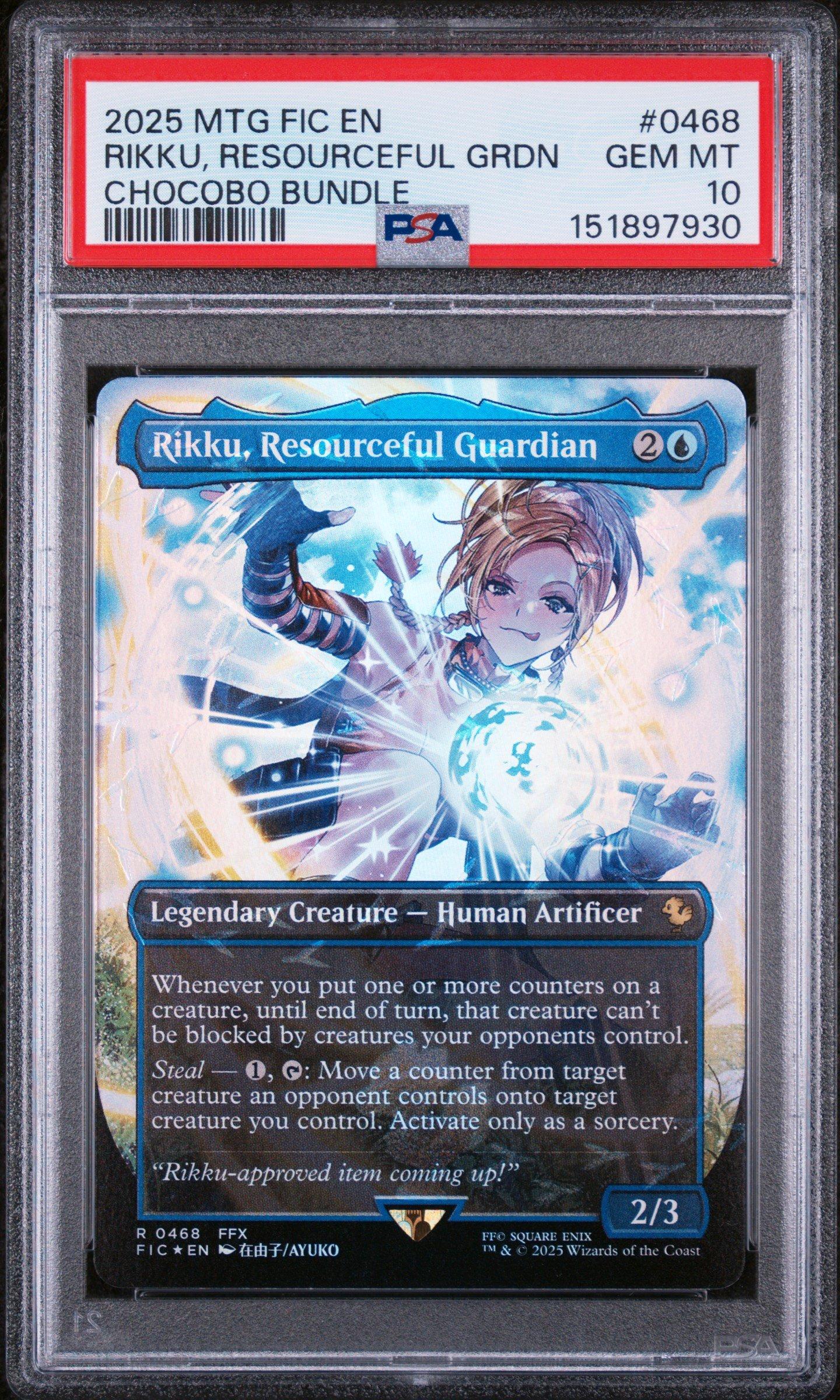 2025 Magic The Gathering Final Fantasy Commander 0468 Rikku, Resourceful  Guardian Chocobo Bundle PSA 10 Graded Card | GameStop