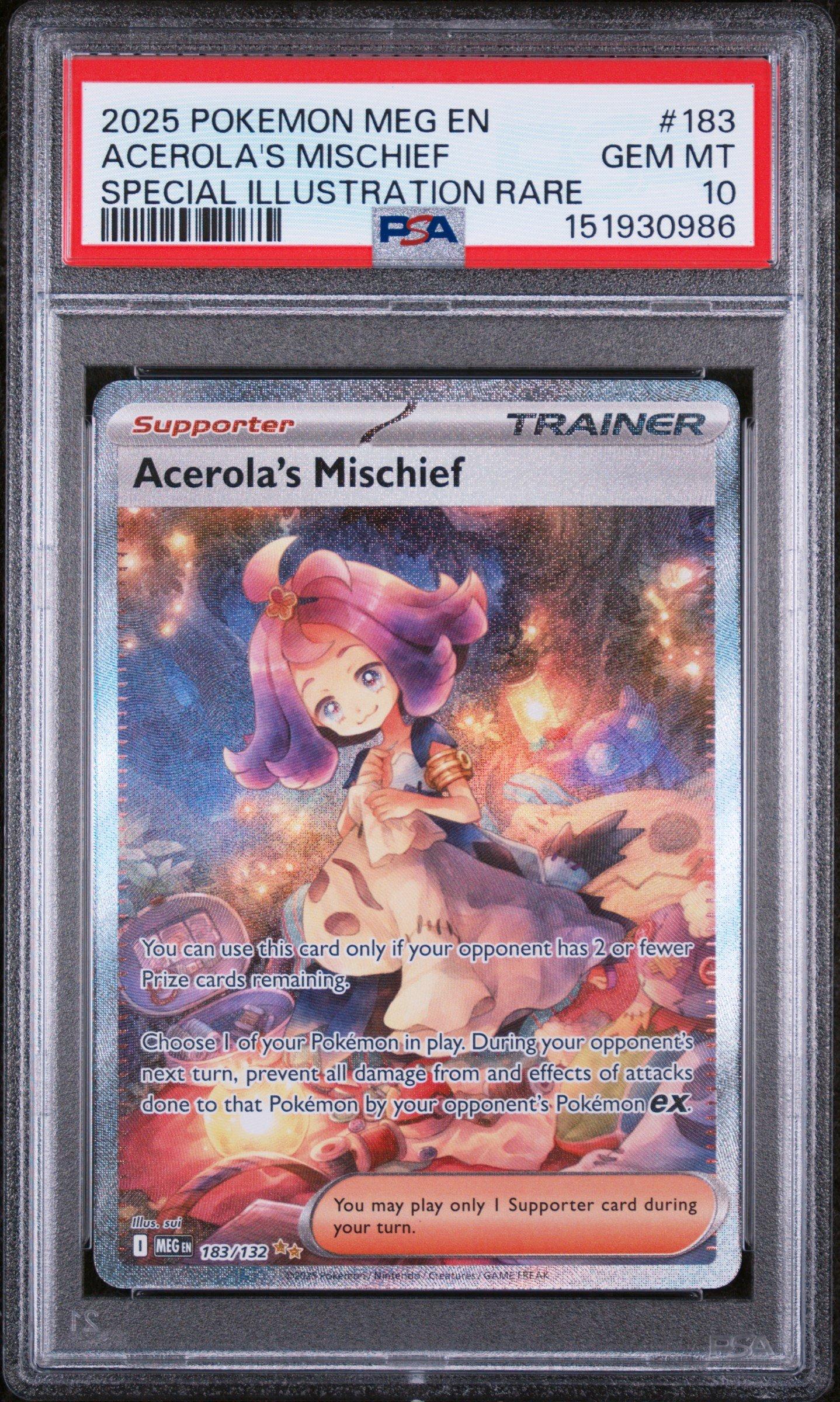 2025 Pokemon Meg En-mega Evolution 183 Acerola's Mischief Special