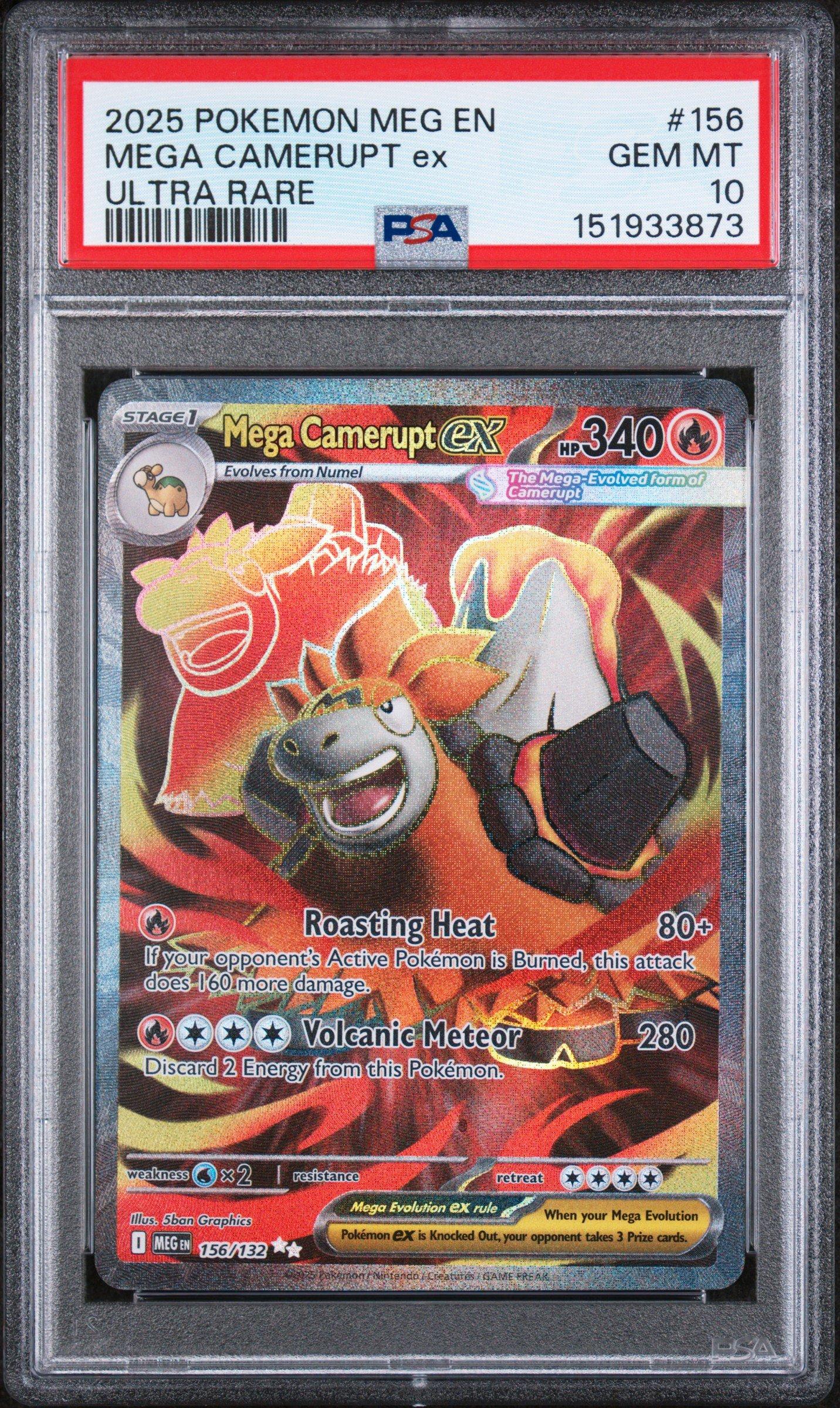 2025 Pokemon Meg En-mega Evolution 156 Mega Camerupt Ex Ultra Rare