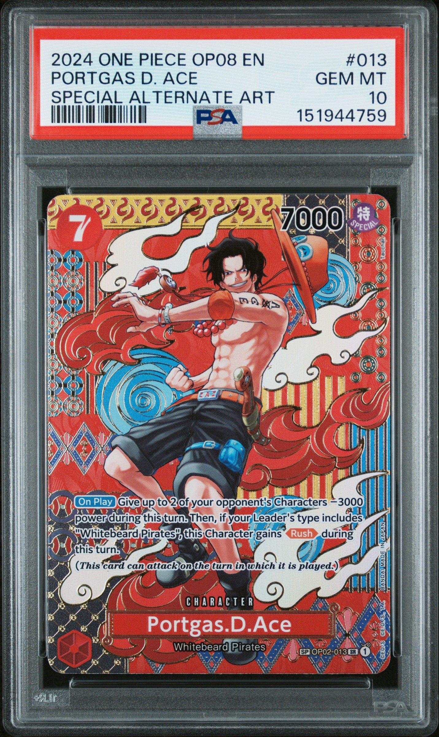 2024 One Piece Op08-two Legends 013 Portgas D. Ace Special