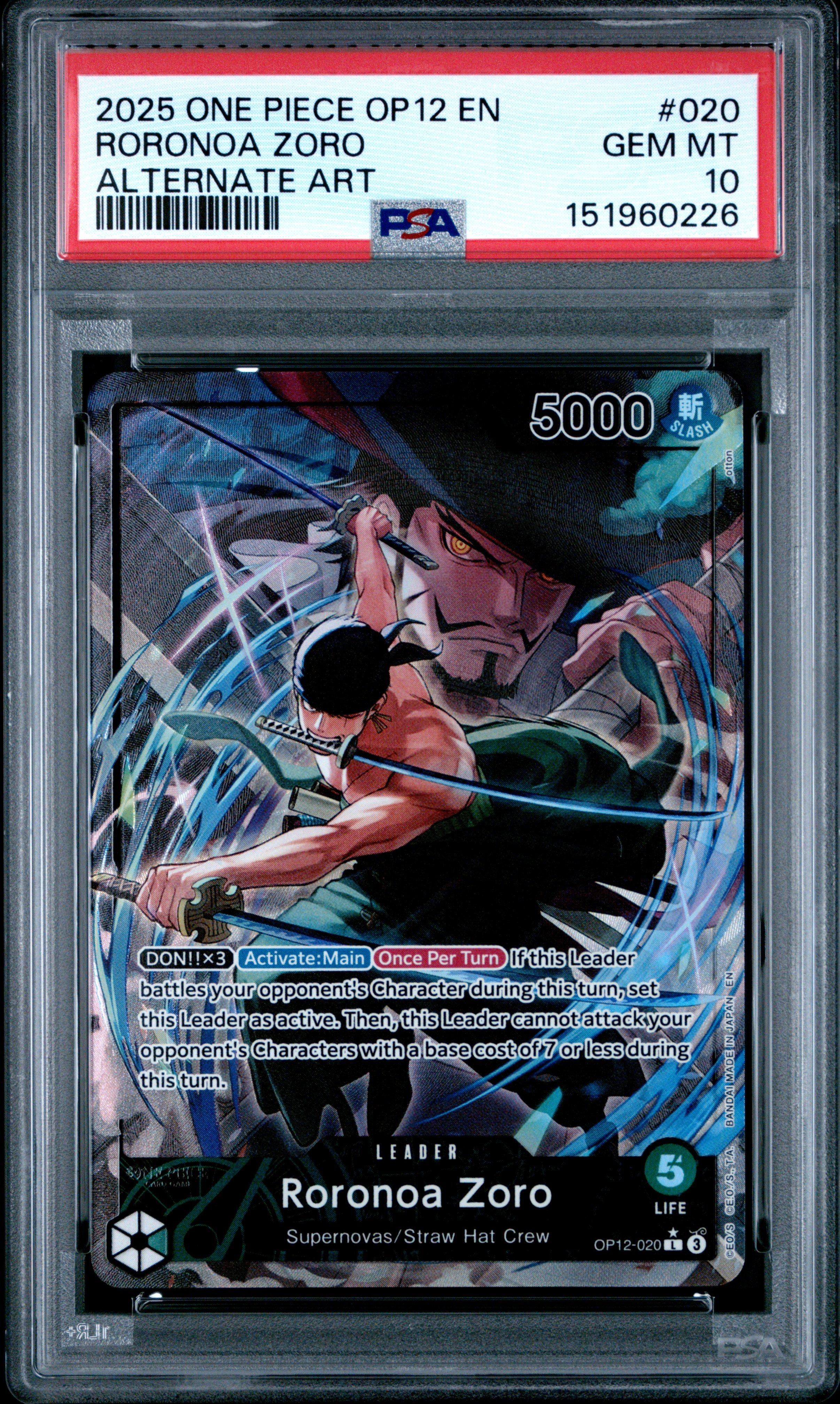 2025 One Piece Op12-legacy Of The Master 020 Roronoa Zoro