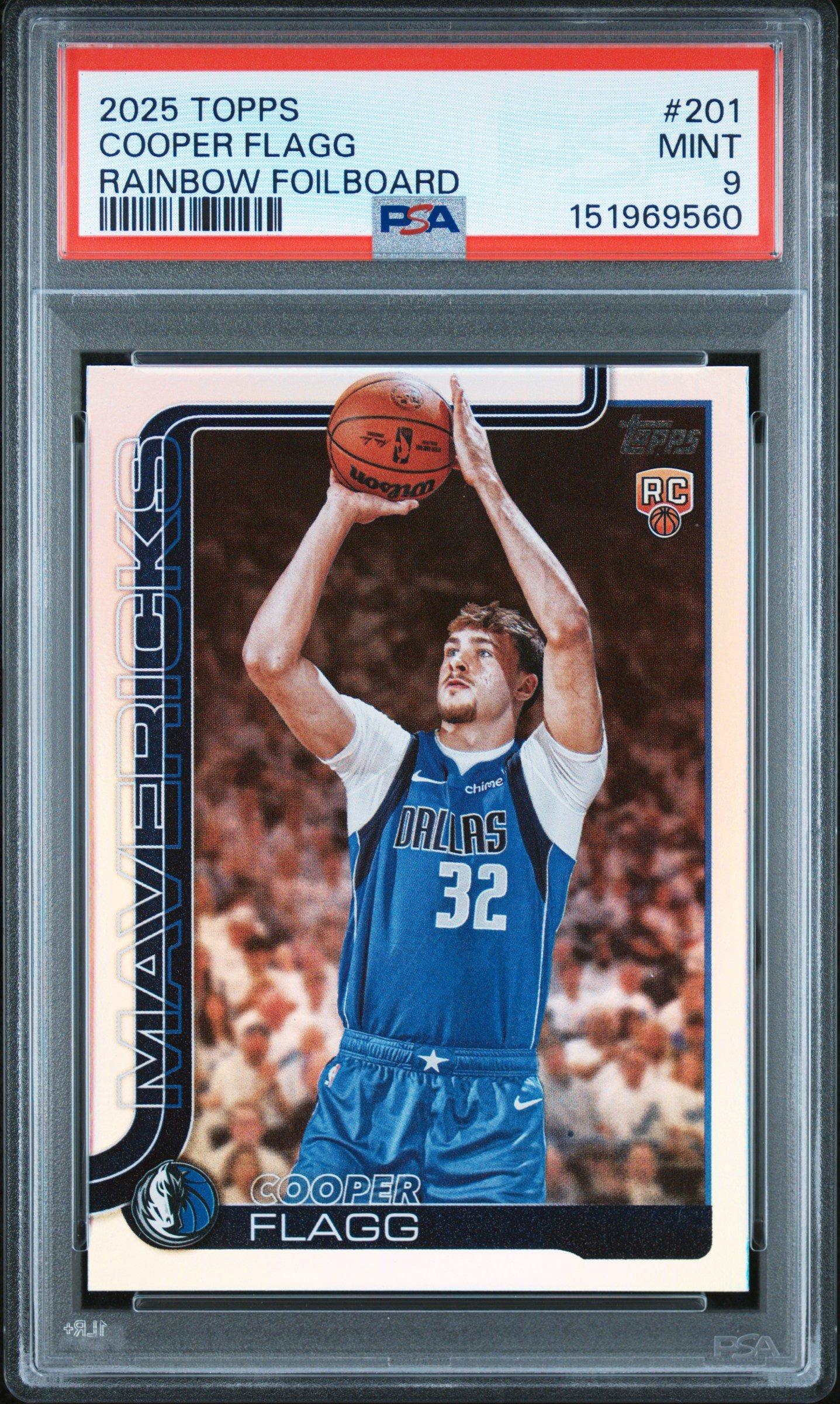 2025 Topps 201 Cooper Flagg Rainbow Foilboard PSA 9 Graded Card | GameStop