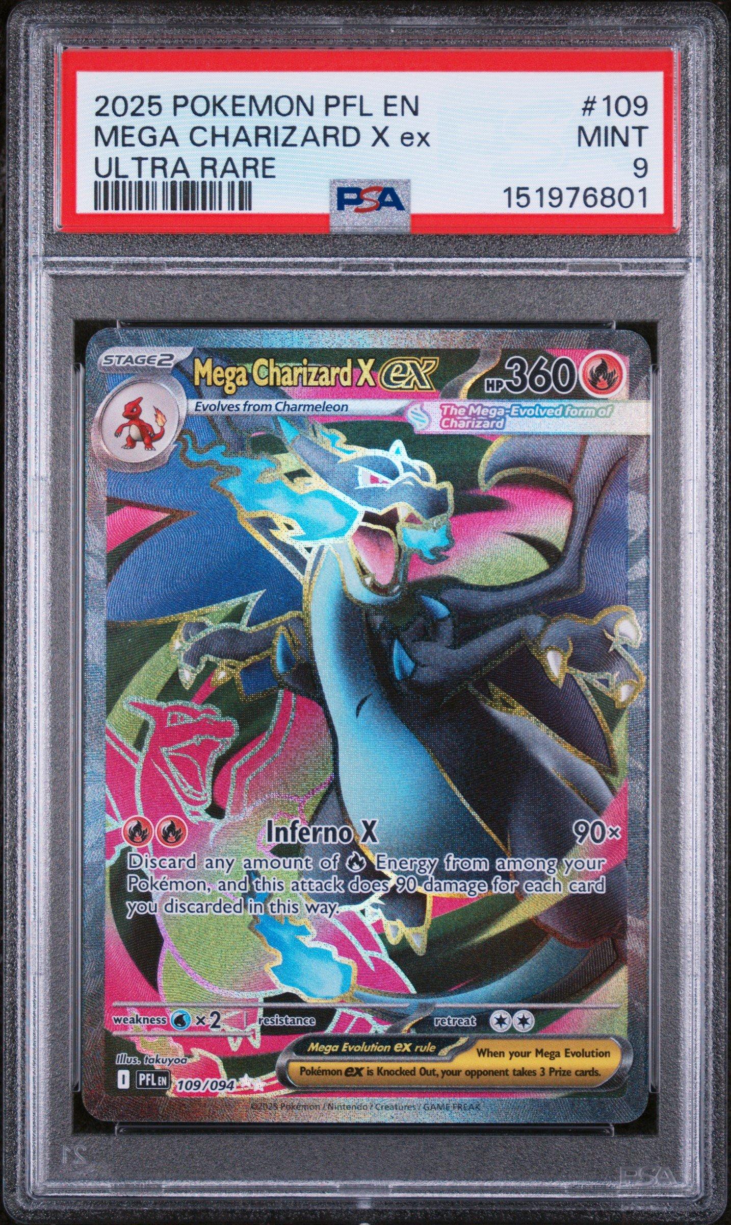 プ*ナ様 2025 ポケモンカード MEGA CHARIZARD X ex PS 2025 Pokemon Pfl En-phantasmal Flames 109 Mega Charizard X Ex