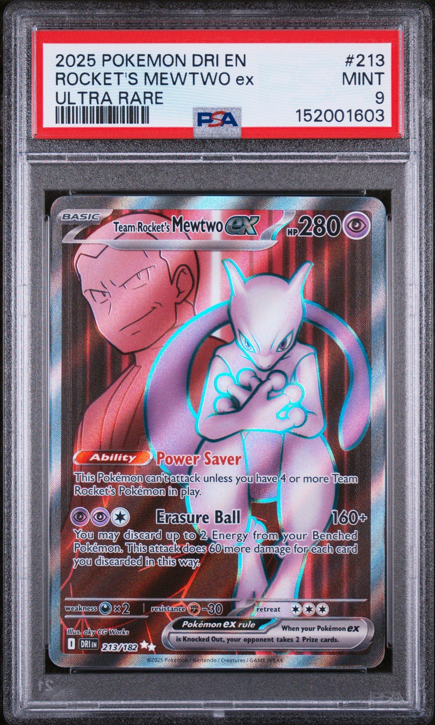 2025 Pokemon Dri En-destined Rivals 213 Team Rocket's Mewtwo Ex