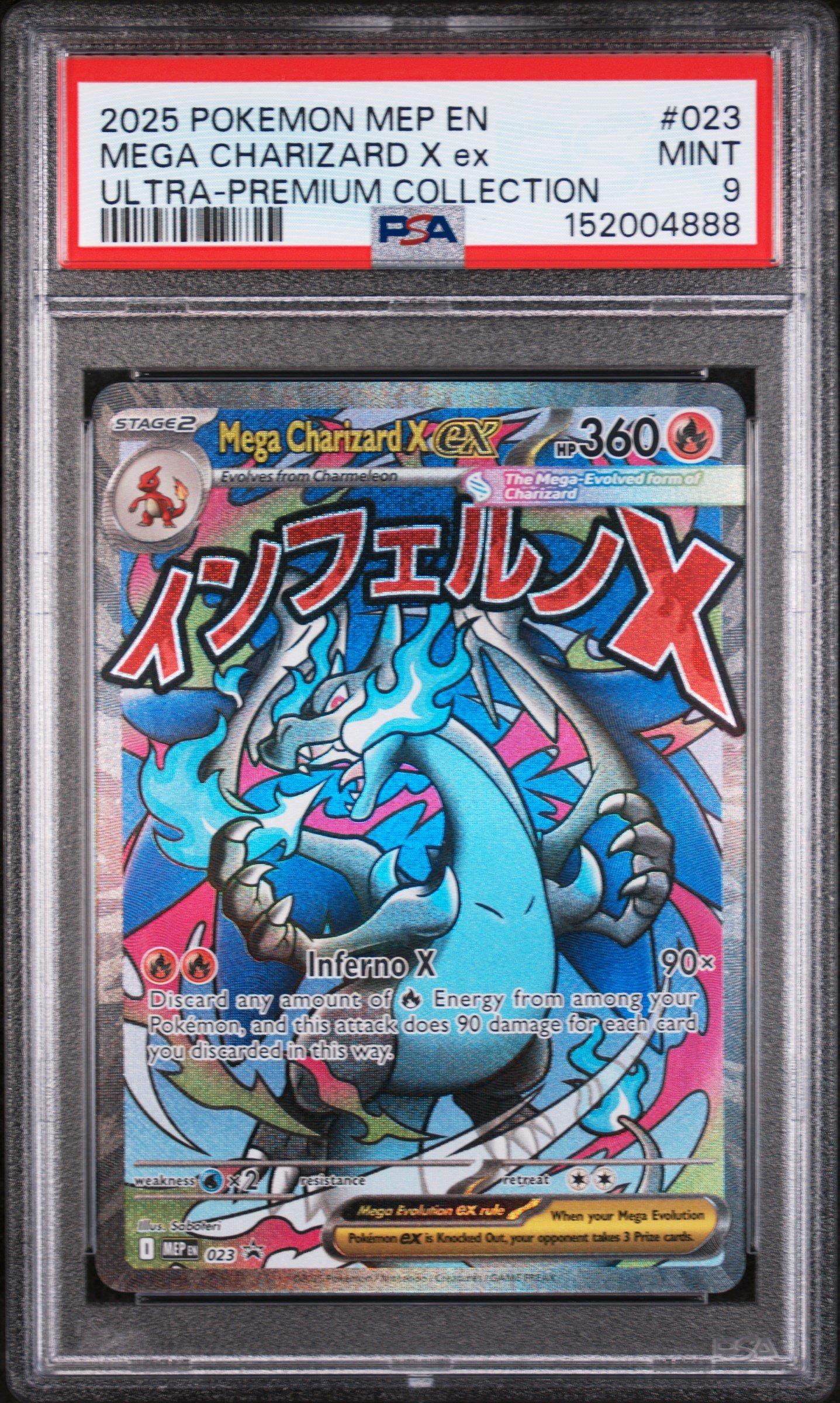 2025 Pokemon Mep En-me Black Star Promo 023 Mega Charizard X Ex