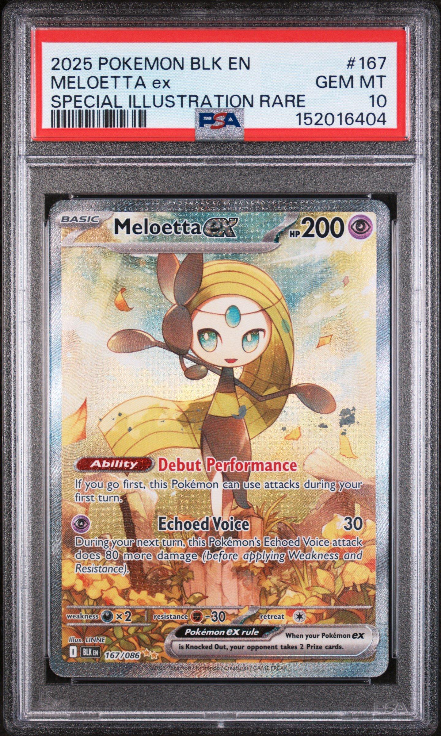 2025 Pokemon Blk En-black Bolt 167 Meloetta Ex Special