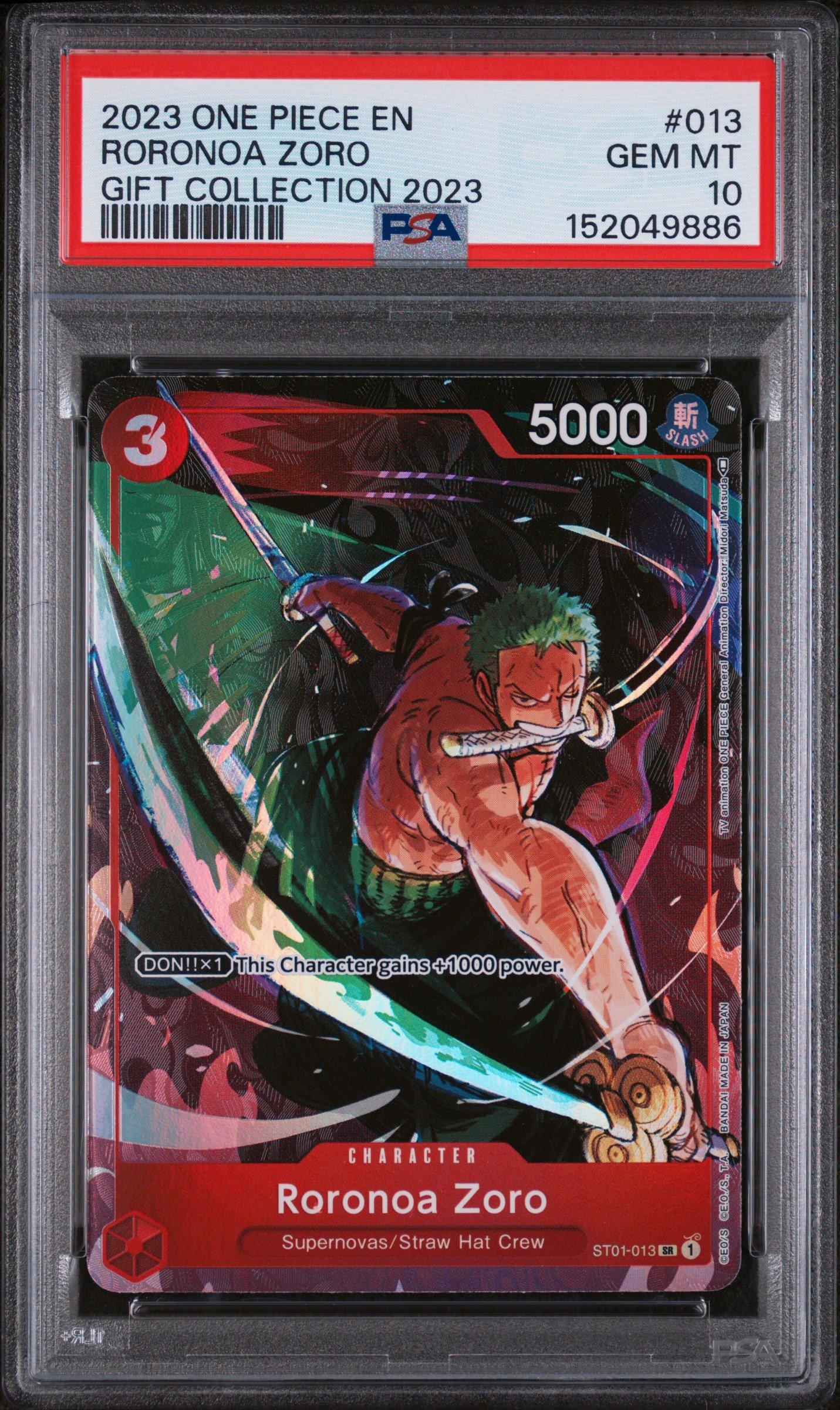 2023 Roronoa Zoro カード Gem Mint 10 2023 One Piece Gift Collection 2023 013 Roronoa Zoro PSA 10 Graded