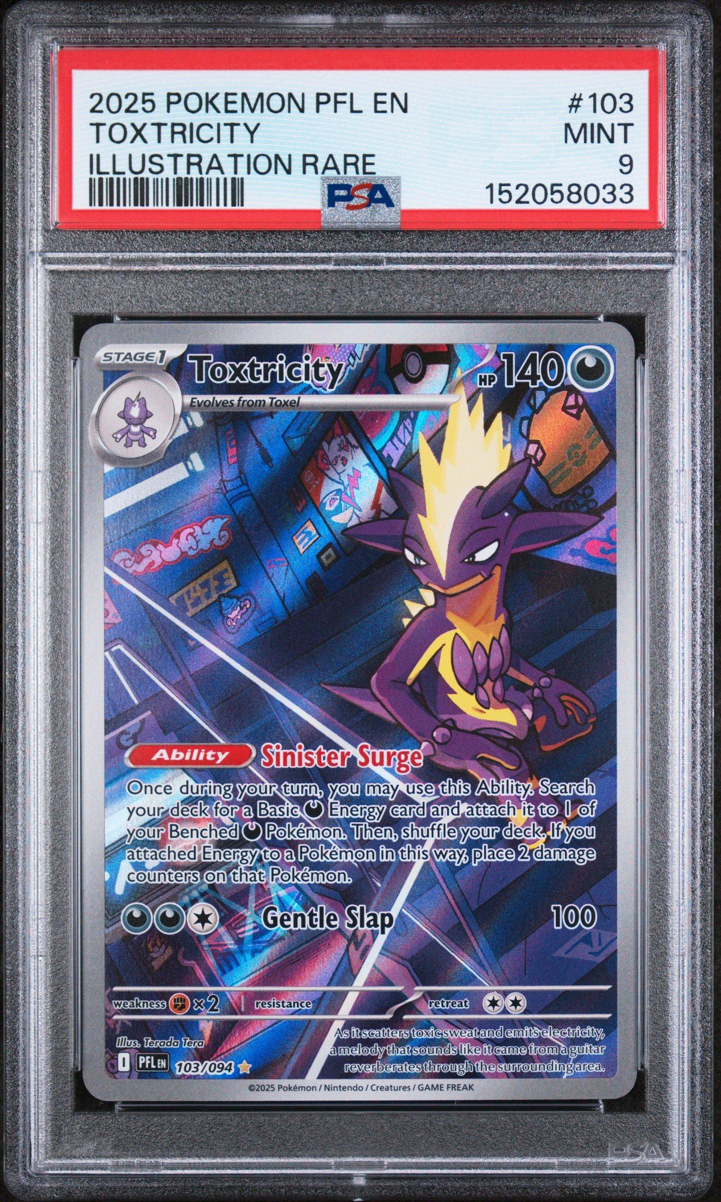 2025 Pokemon Pfl En-phantasmal Flames 103 Toxtricity Illustration
