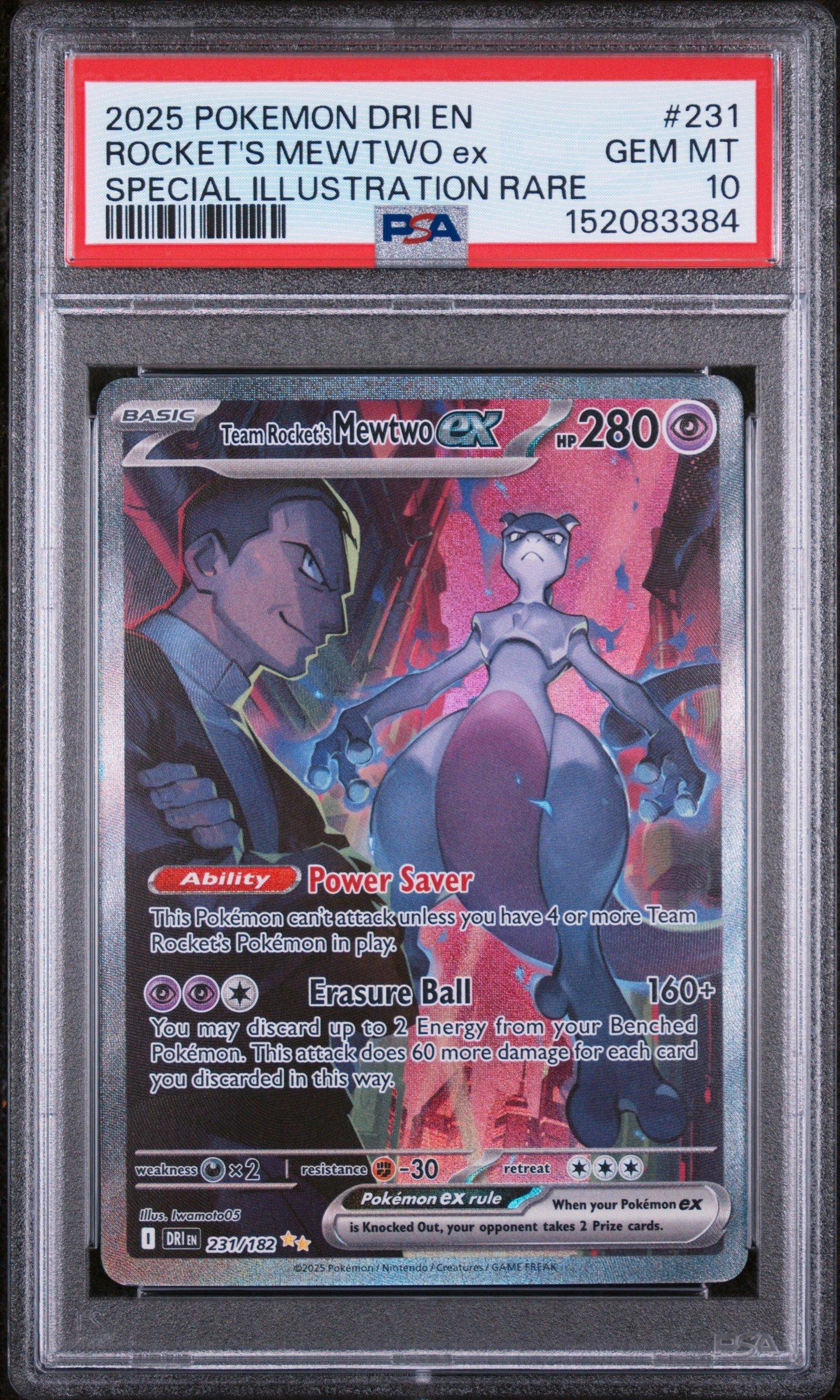 2025 Pokemon Dri En-destined Rivals 231 Team Rocket's Mewtwo Ex